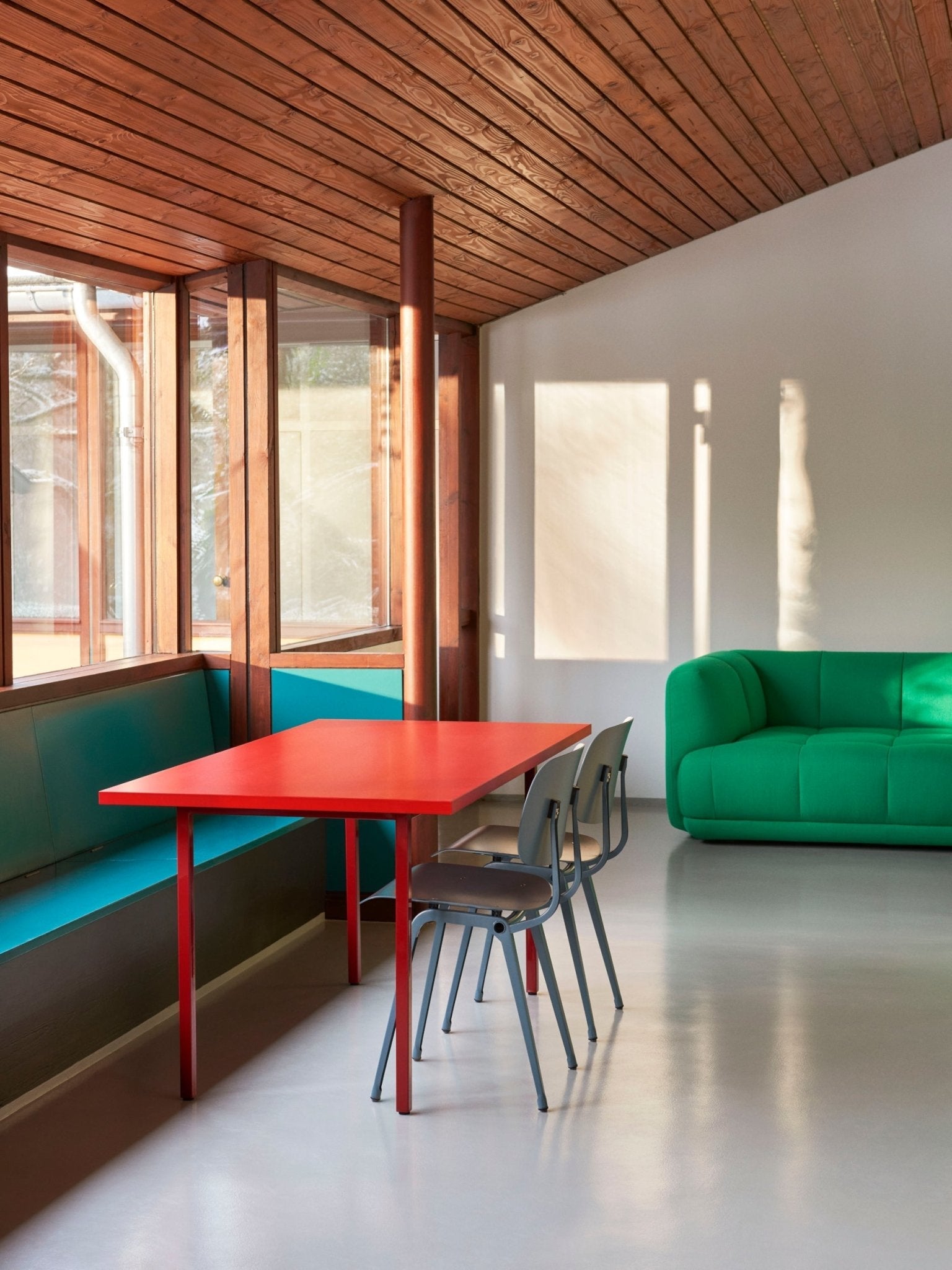 HAY Two-Colour pöytä 200x90 punainen - Laatukaluste