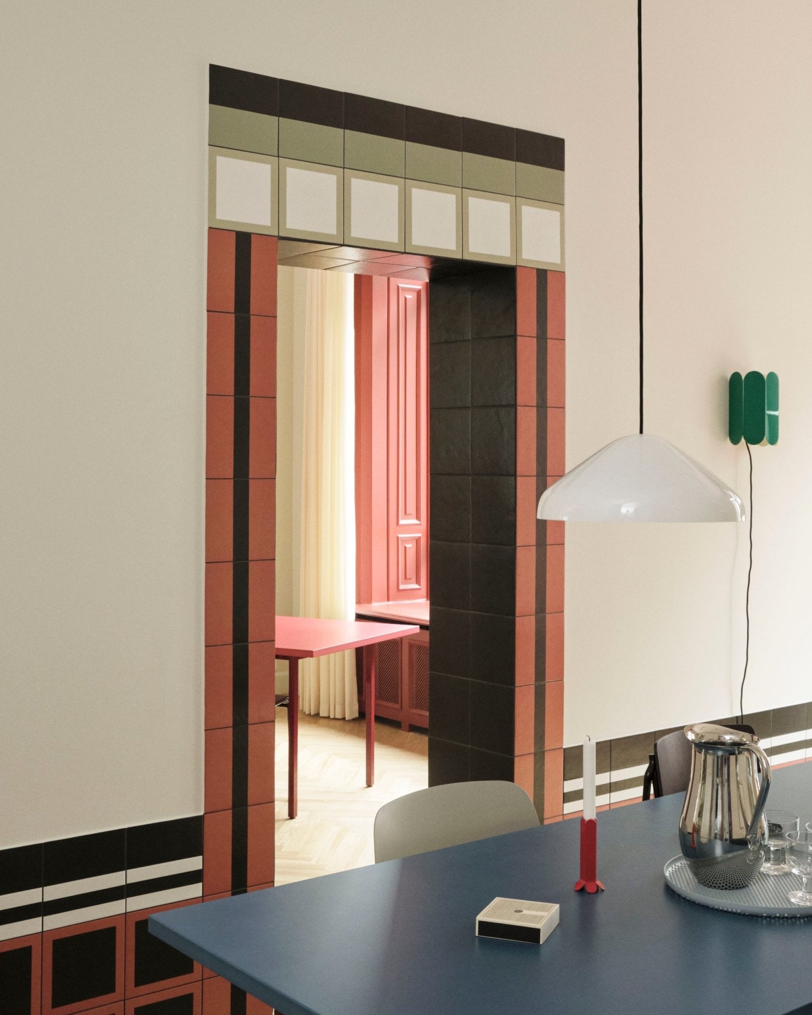 HAY Two-Colour pöytä 200x90 sininen/okra - Laatukaluste