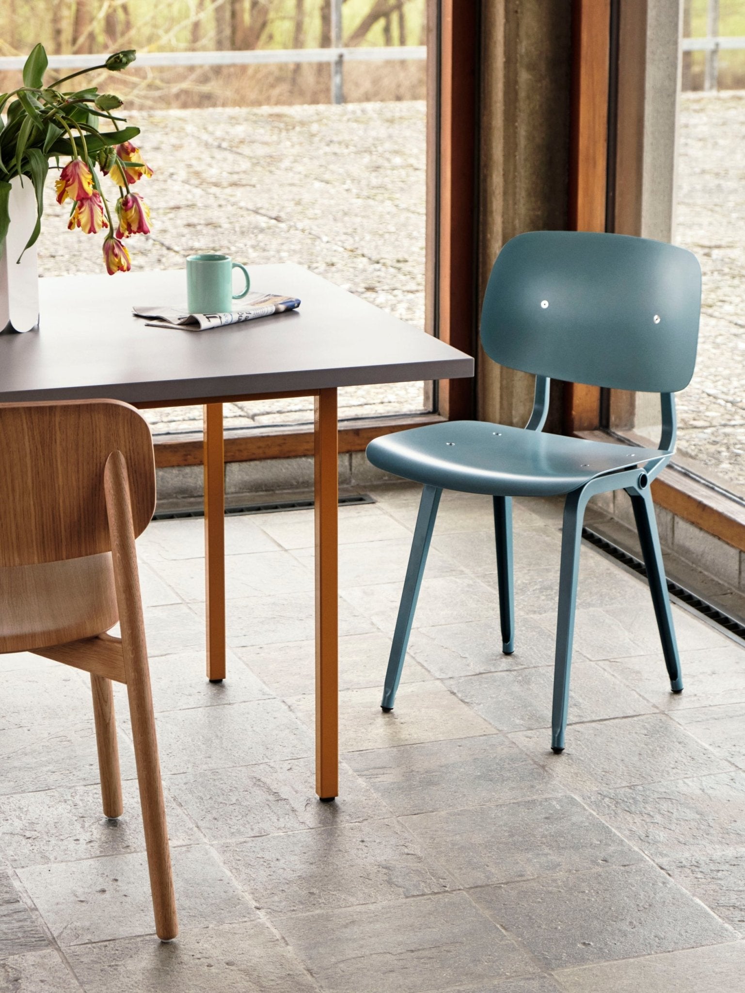 HAY Two-Colour pöytä 240x90 harmaa/okra - Laatukaluste