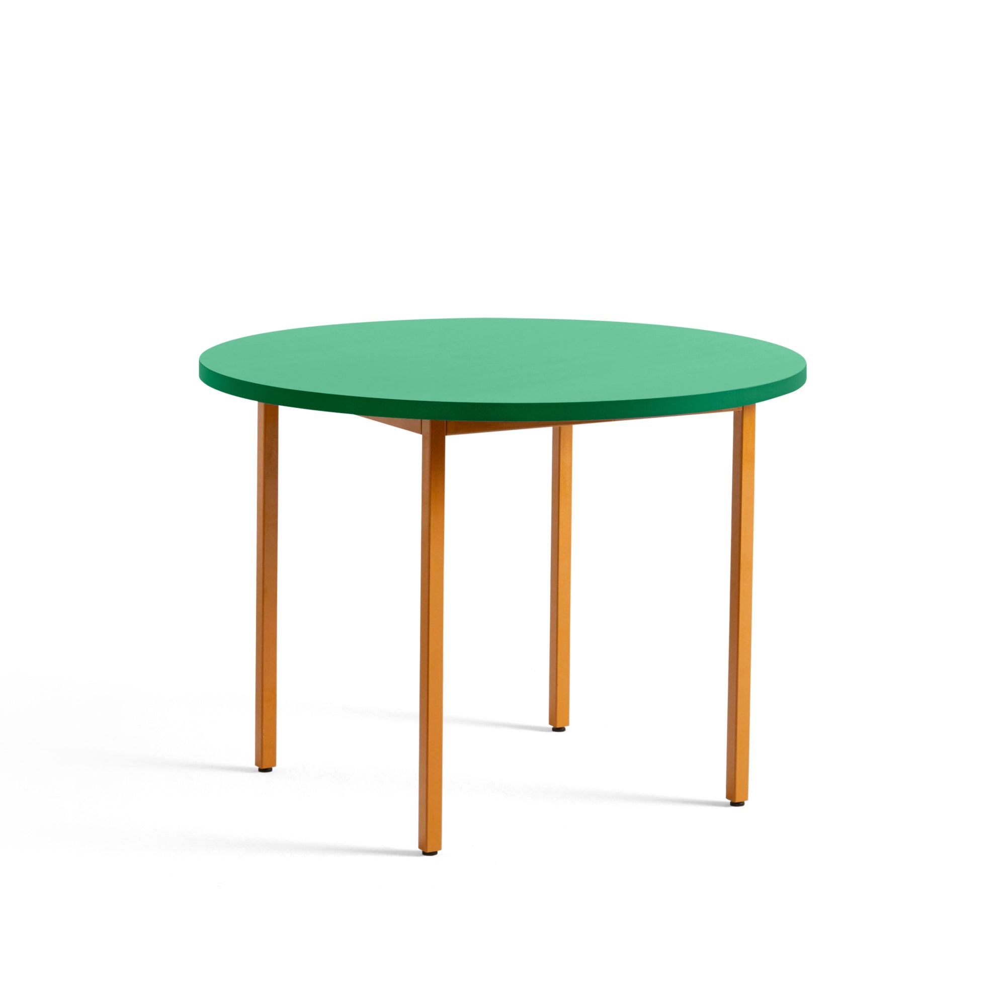 HAY Two-Colour pöytä Ø105 vihreä/okra - Laatukaluste