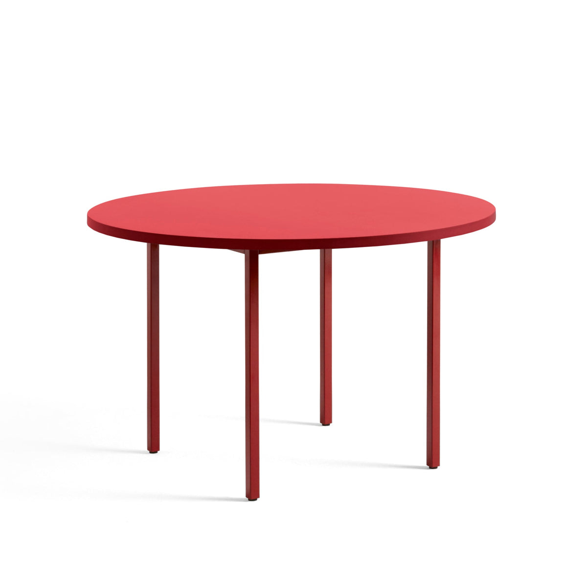 HAY Two-Colour pöytä Ø120 punainen - Laatukaluste