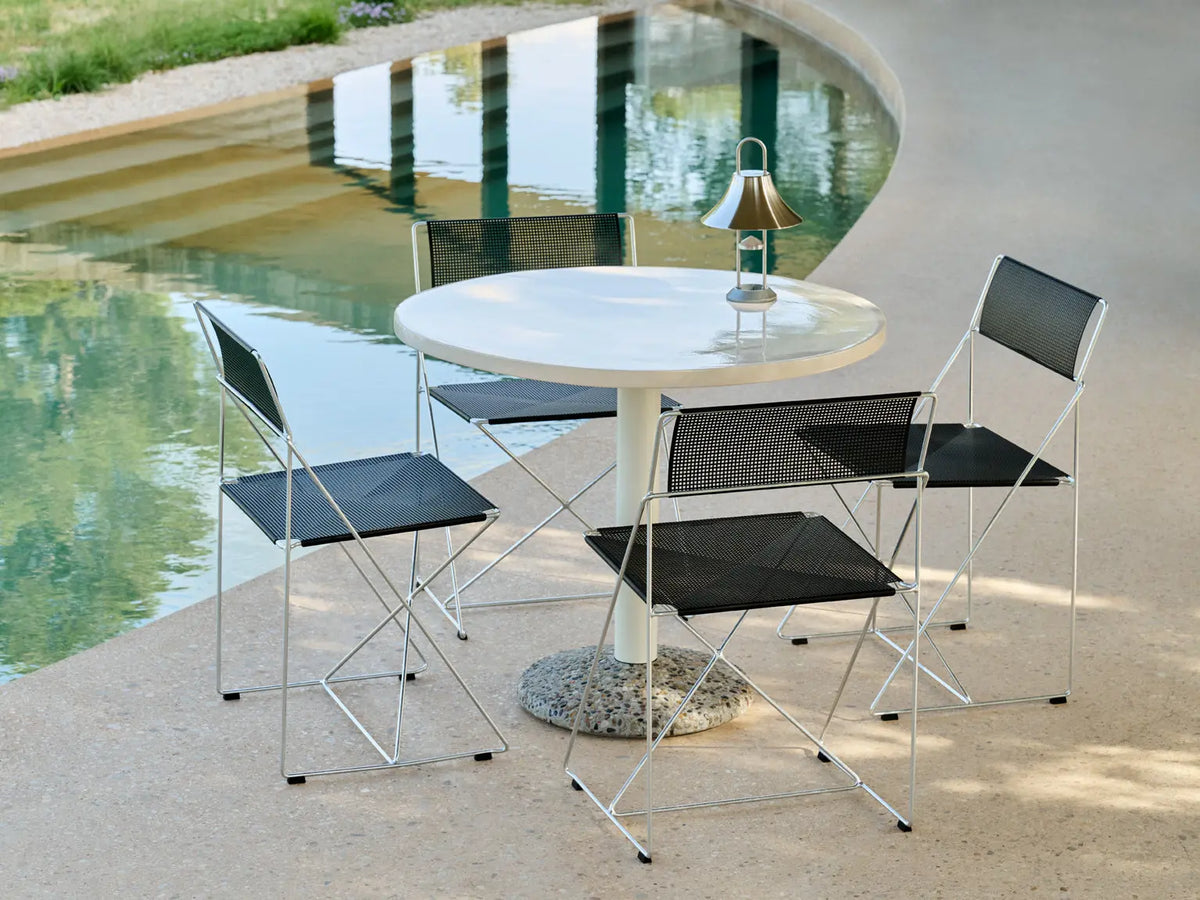 HAY X-Line Outdoor tuoli musta/galvanoitu HAY