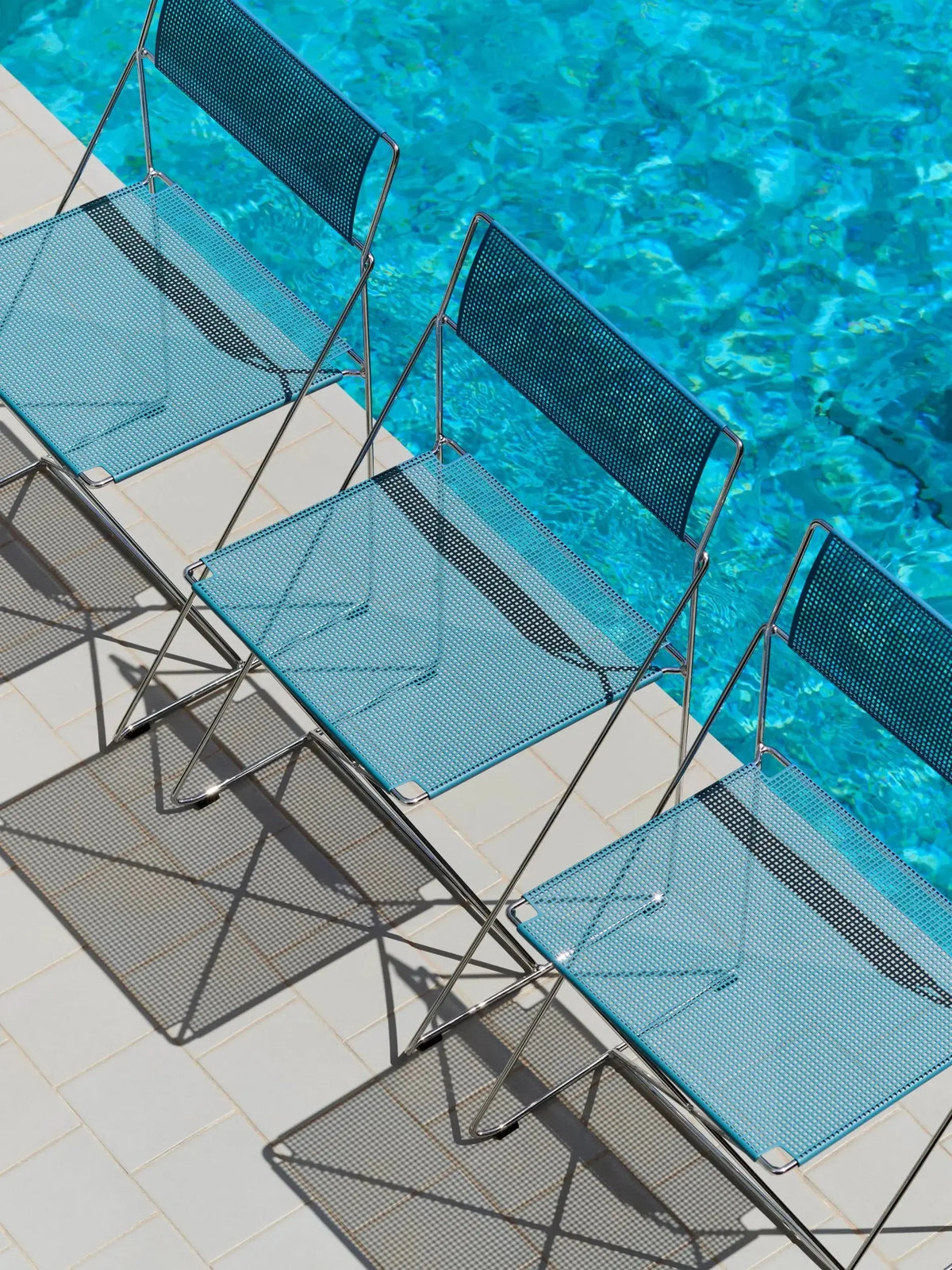 HAY X-Line Outdoor tuoli sininen/galvanoitu HAY