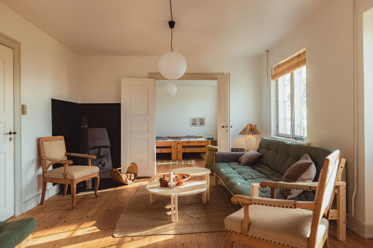 Karup Design Knob vuodesohva mänty/oliivinvihreä Karup Design