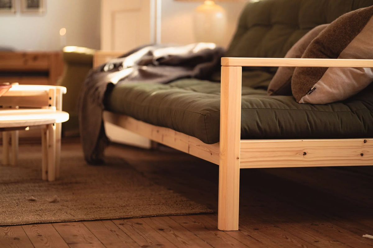 Karup Design Knob vuodesohva mänty/oliivinvihreä Karup Design