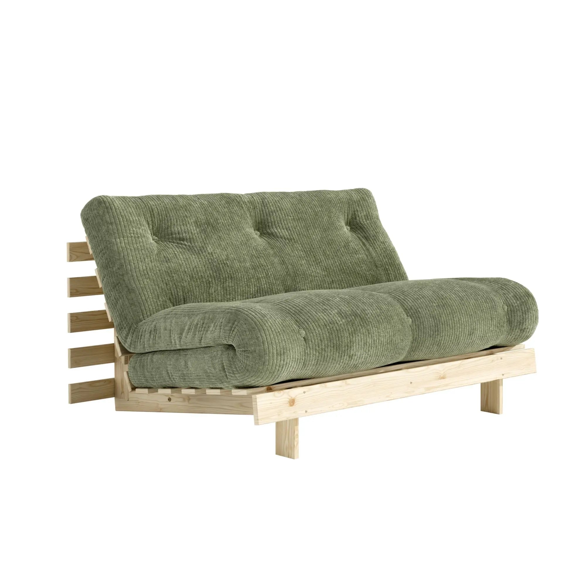 Karup Roots 140 vuodesohva mänty/khaki green Karup