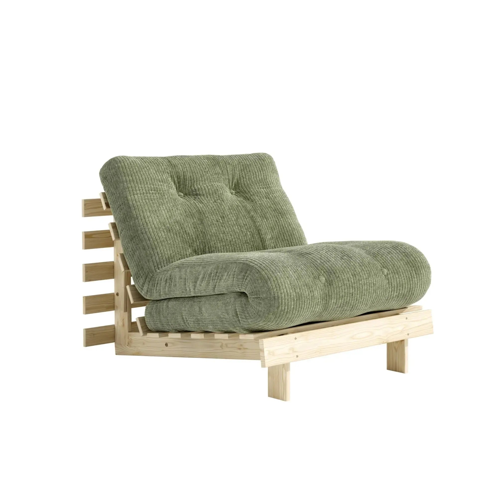 Karup Roots 90 vuodetuoli mänty/khaki green Karup