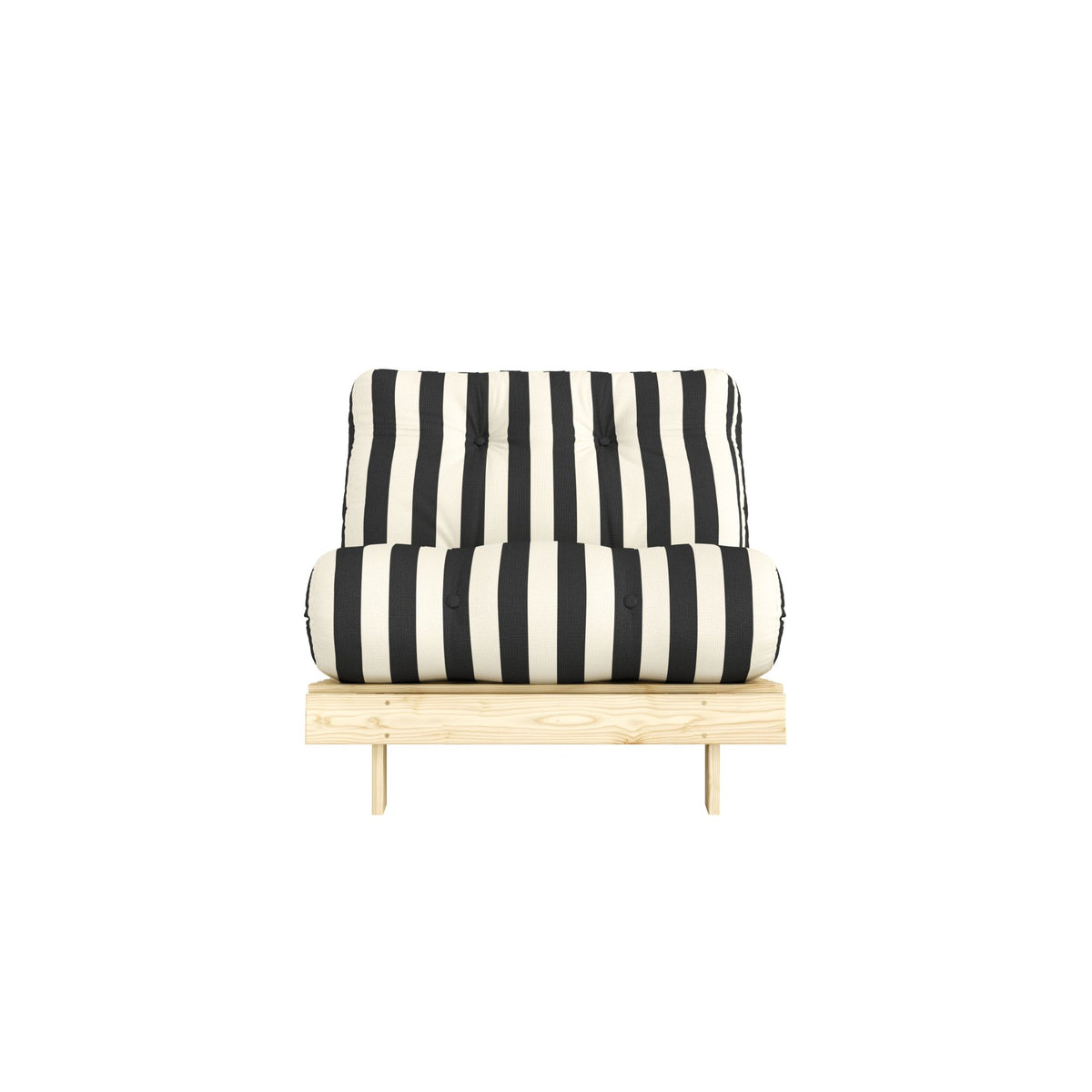 Karup Roots 90 bed chair pine/black-white