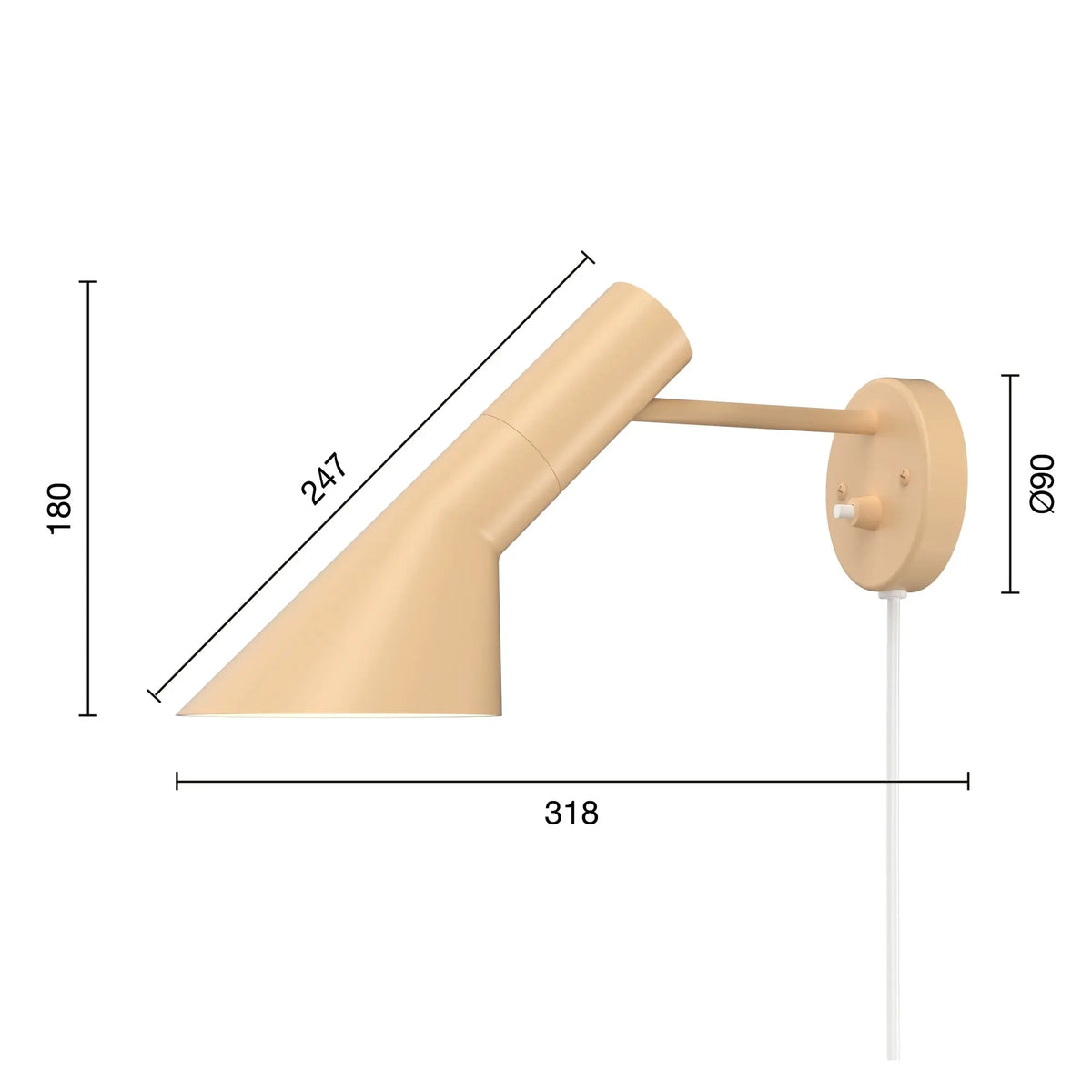 Louis Poulsen AJ seinävalaisin lämmin hiekka Louis Poulsen