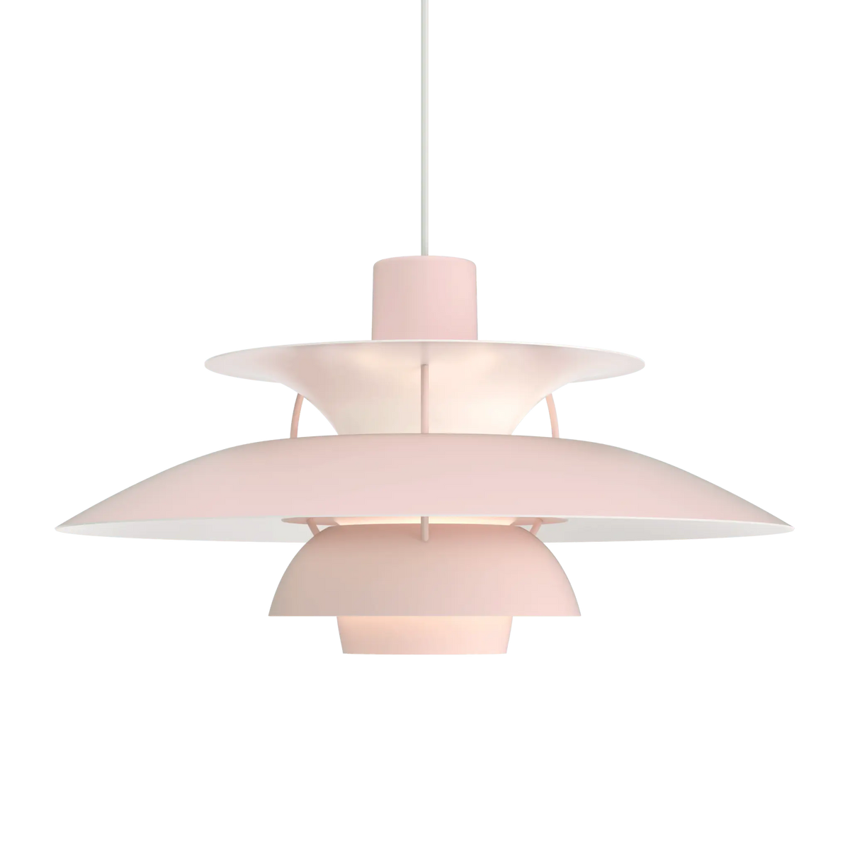 Louis Poulsen PH 5 riippuvalaisin Monochrome vaalea roosa - Laatukaluste