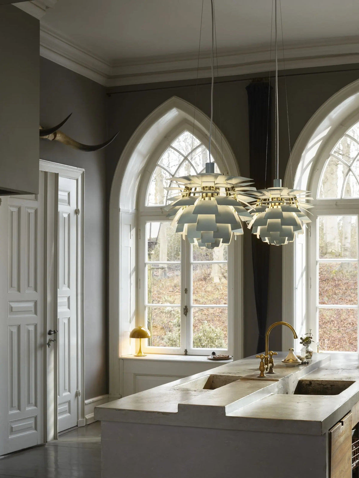 Louis Poulsen PH Artichoke Ø48 riippuvalaisin vihreä/messinki Louis Poulsen