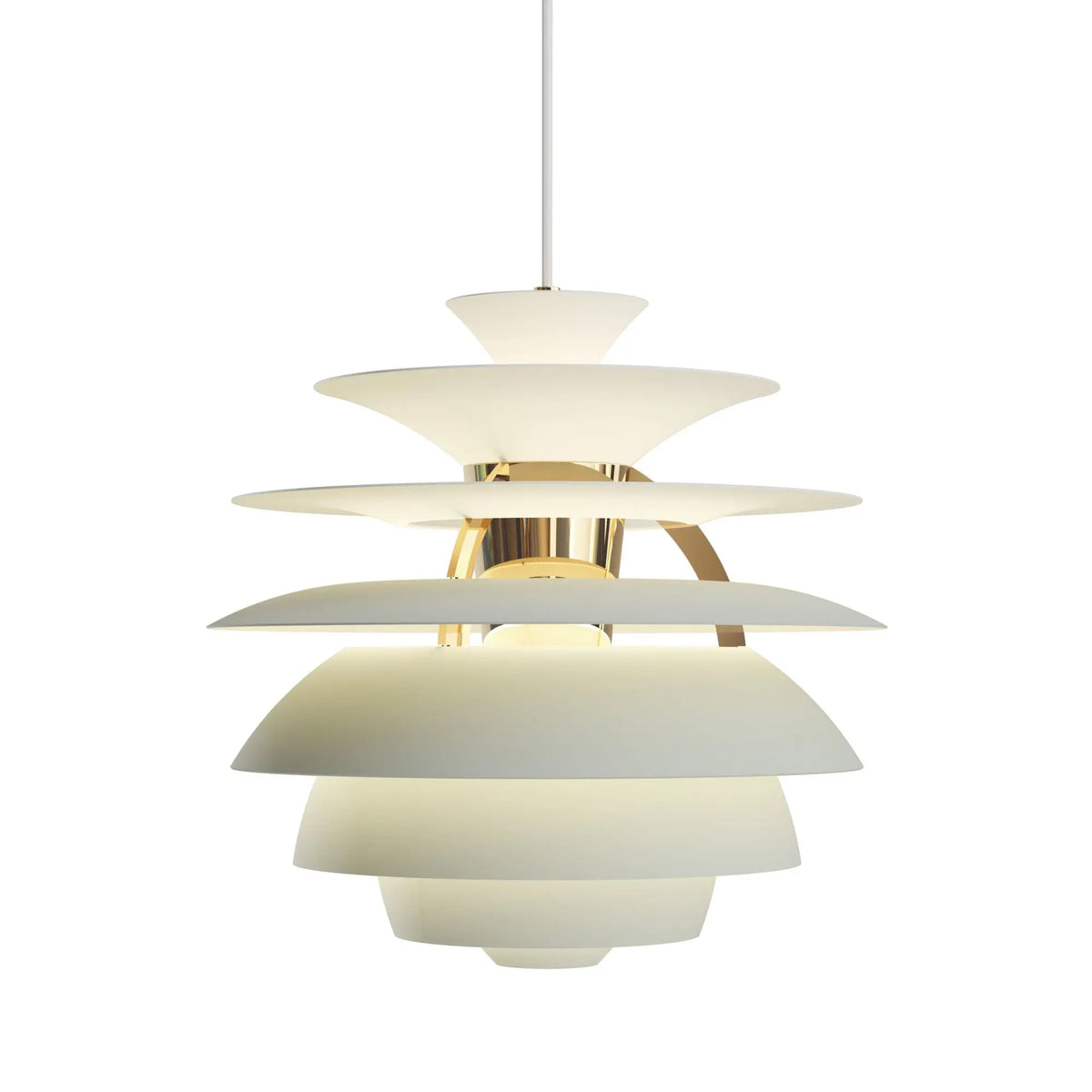 Louis Poulsen PH Snowball riippuvalaisin vihreä/messinki Louis Poulsen