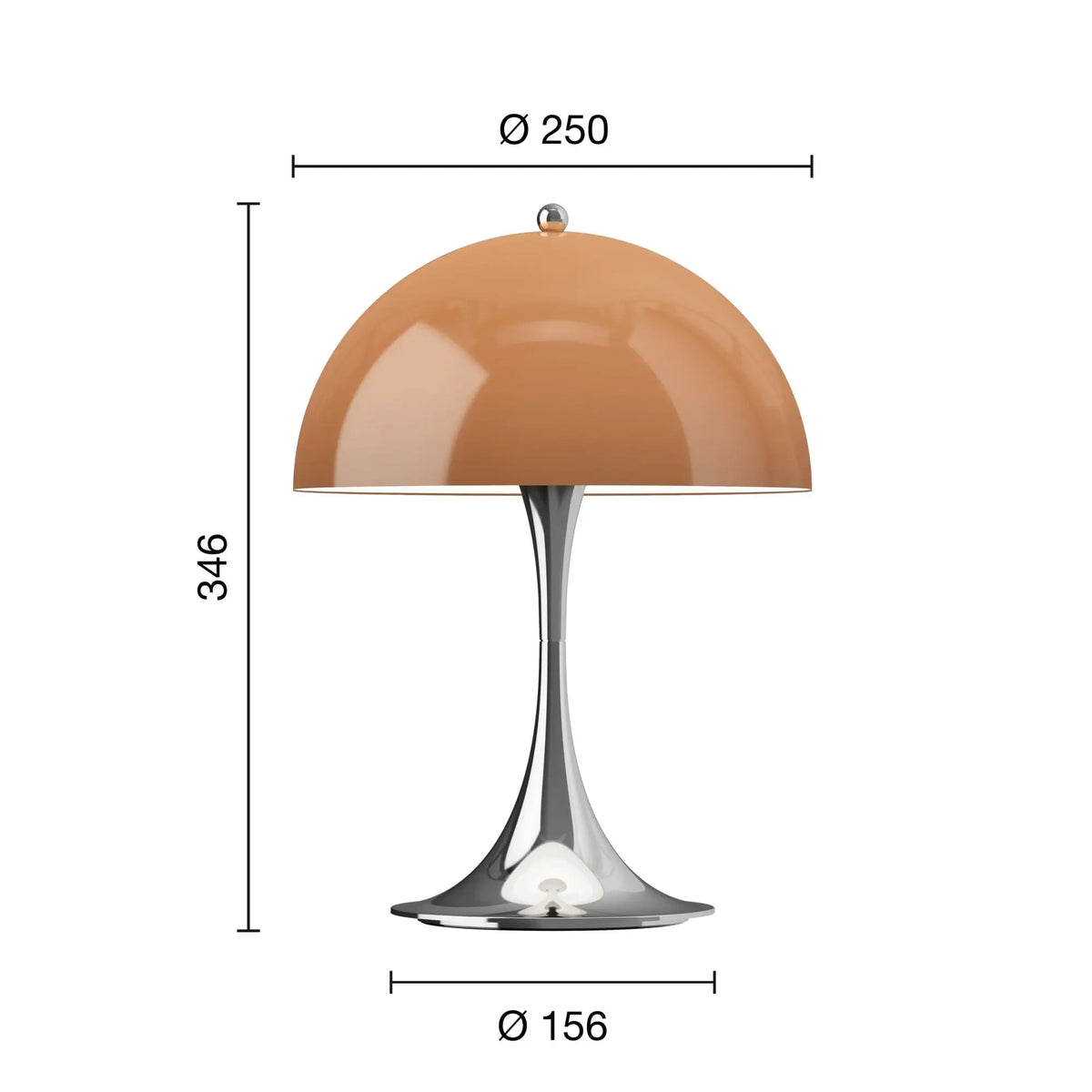 Louis Poulsen Panthella 250 Portable pöytävalaisin Original opal brown Louis Poulsen