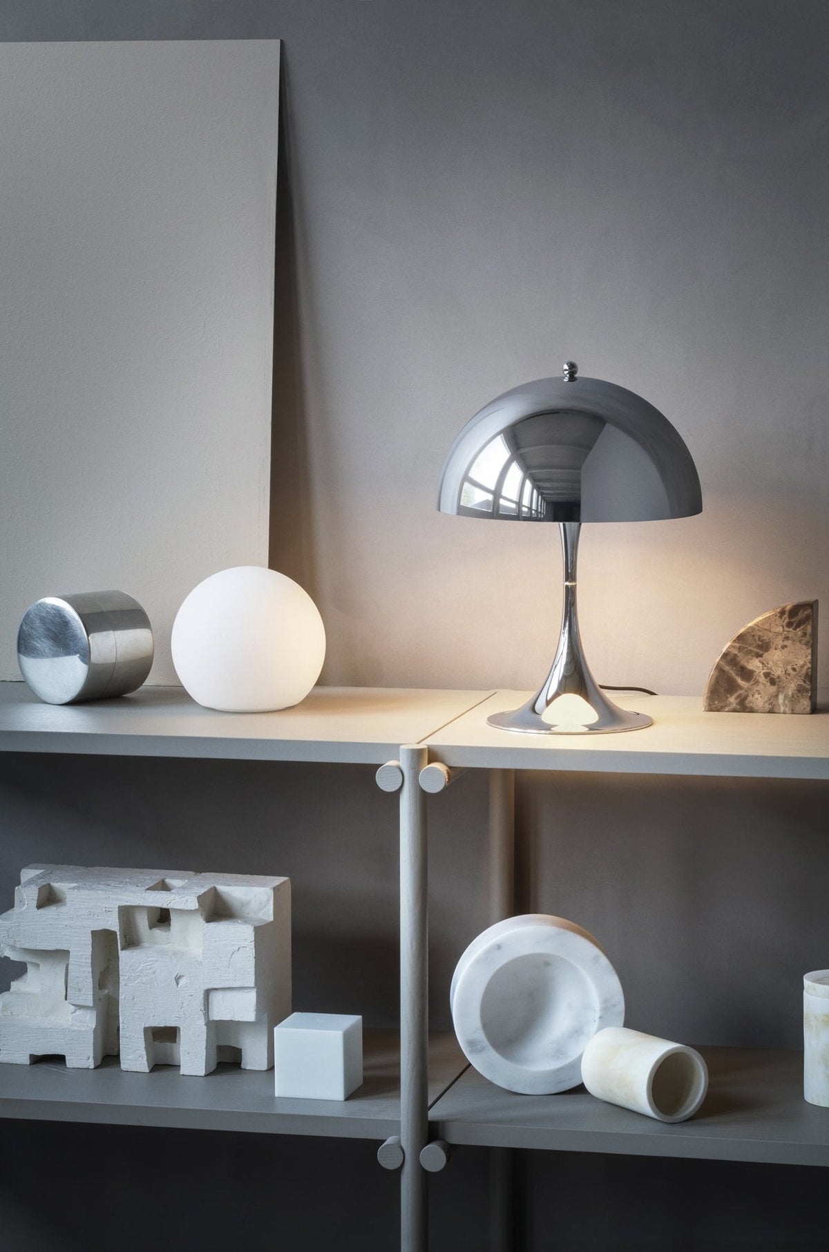 Louis Poulsen Panthella Mini pöytävalaisin kromi - Laatukaluste