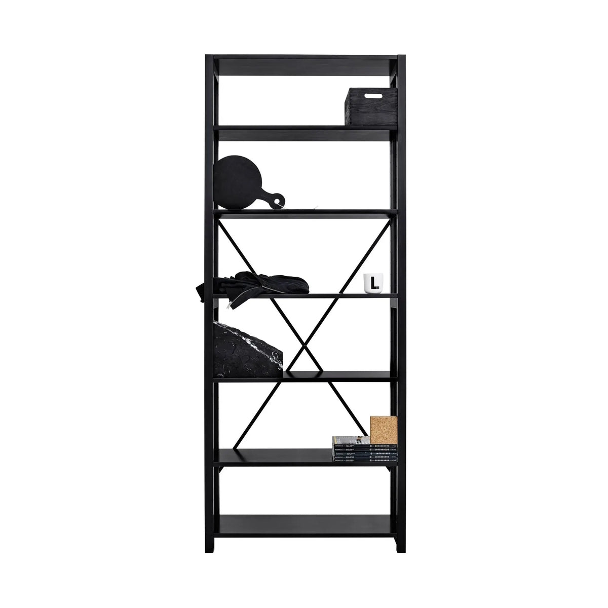 Lundia Classic 208x84 hyllykkö musta Lundia