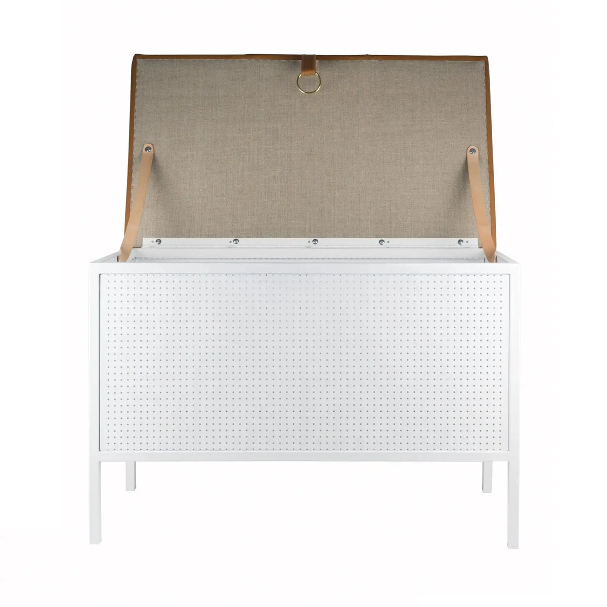 Kopio: Maze Frank säilytyspenkki valkoinen/konjakki Maze