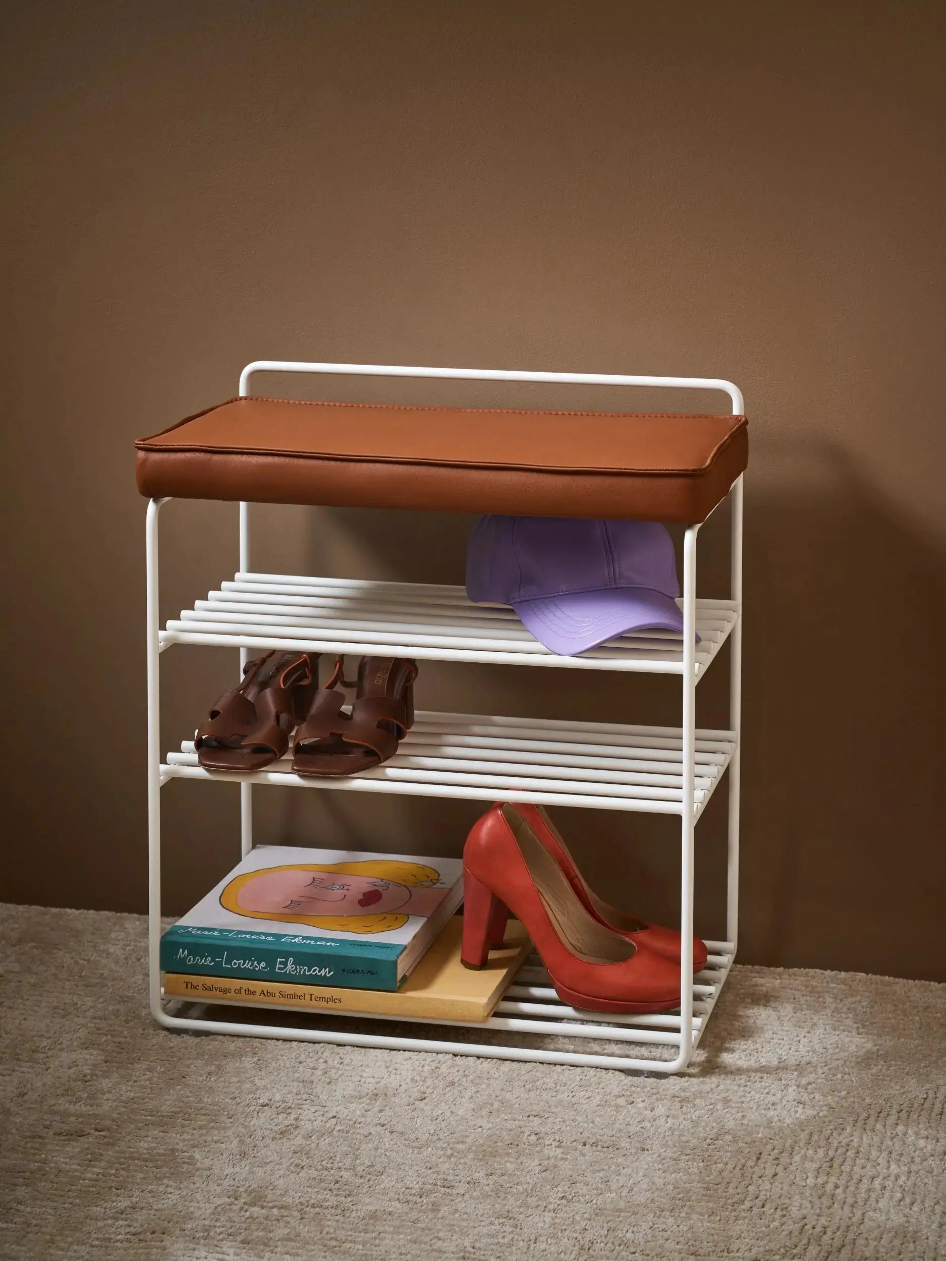 Maze Lower East Seat kenkäteline valkoinen/konjakki Maze