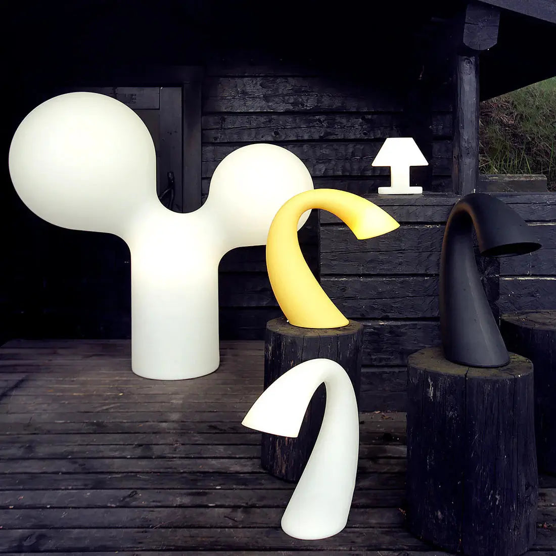 Melaja Swan pöytävalaisin keltainen Melaja