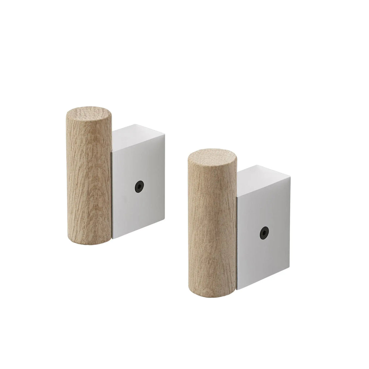 Muuto Attach ripustin 2kpl tammi/alumiini - Laatukaluste