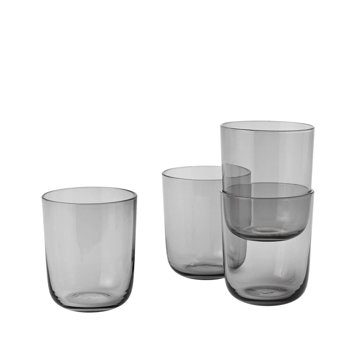 Muuto Corky lasit korkea 4kpl harmaa - Laatukaluste