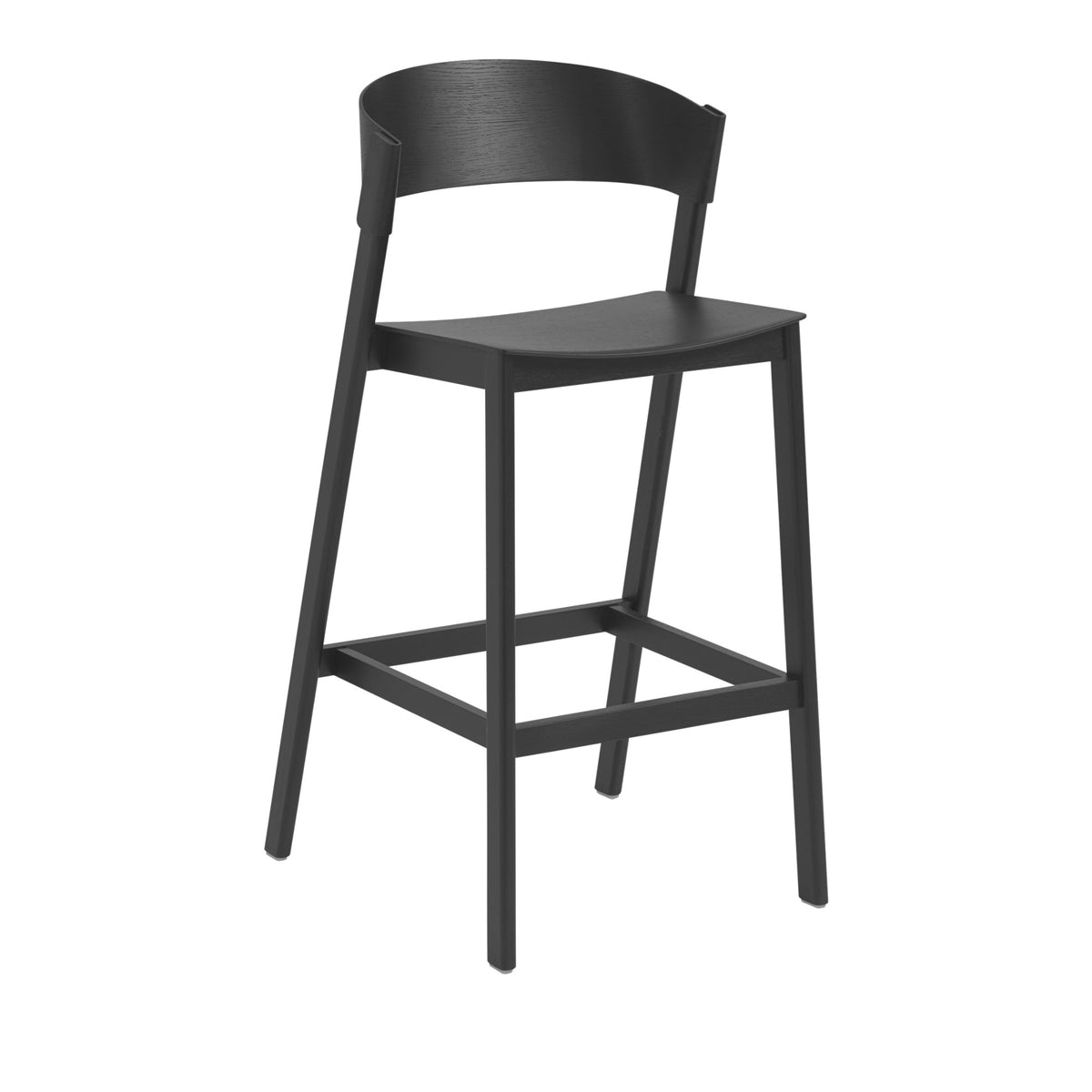 Muuto Cover korkea baarituoli musta - Laatukaluste