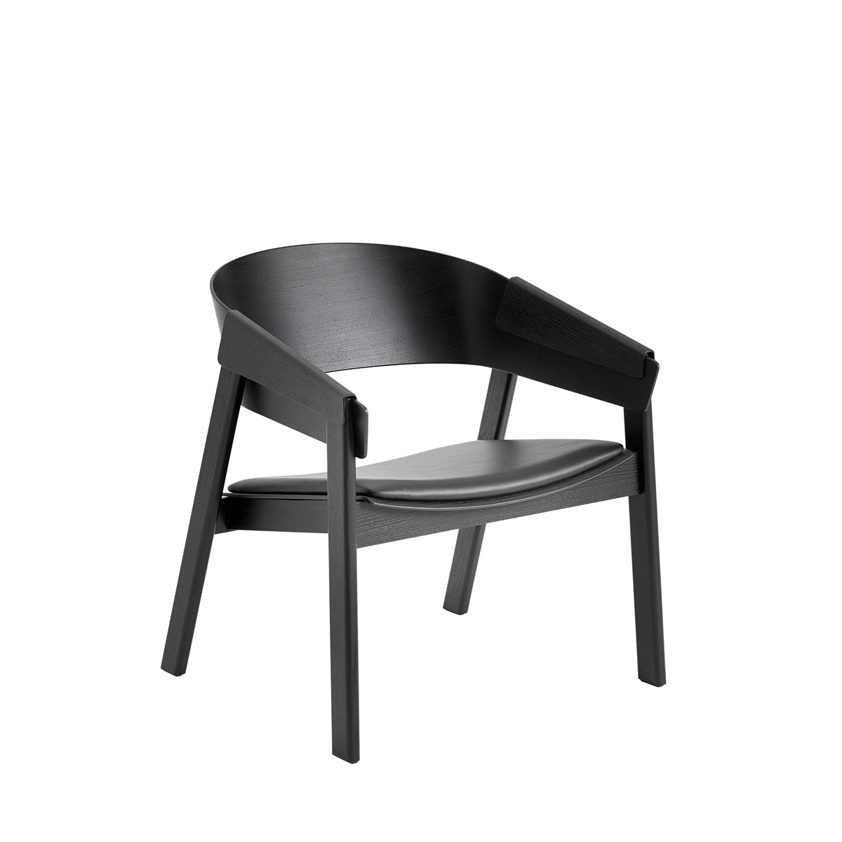 Muuto Cover lounge tuoli musta/nahka - Laatukaluste