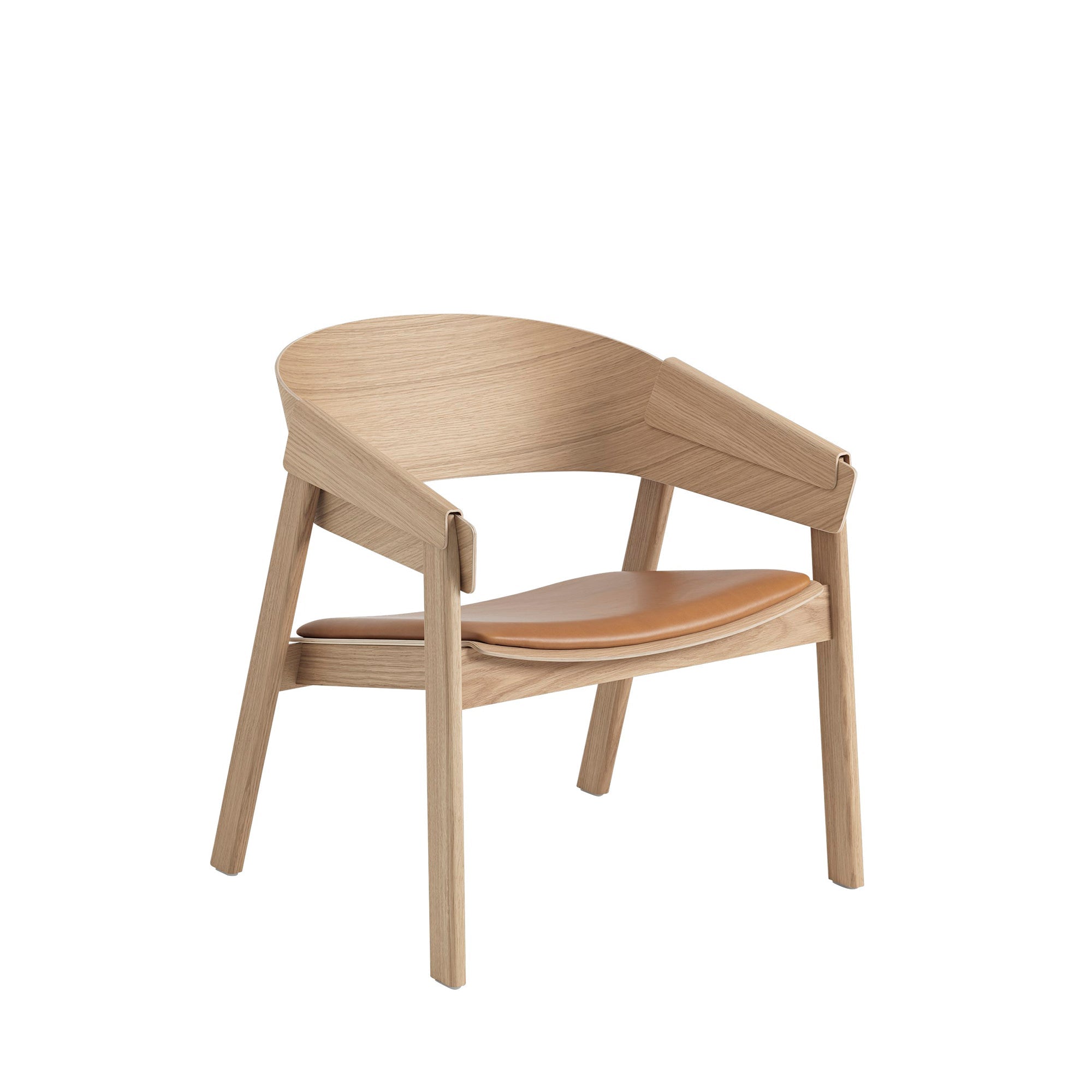 Muuto Cover lounge tuoli tammi/nahka - Laatukaluste