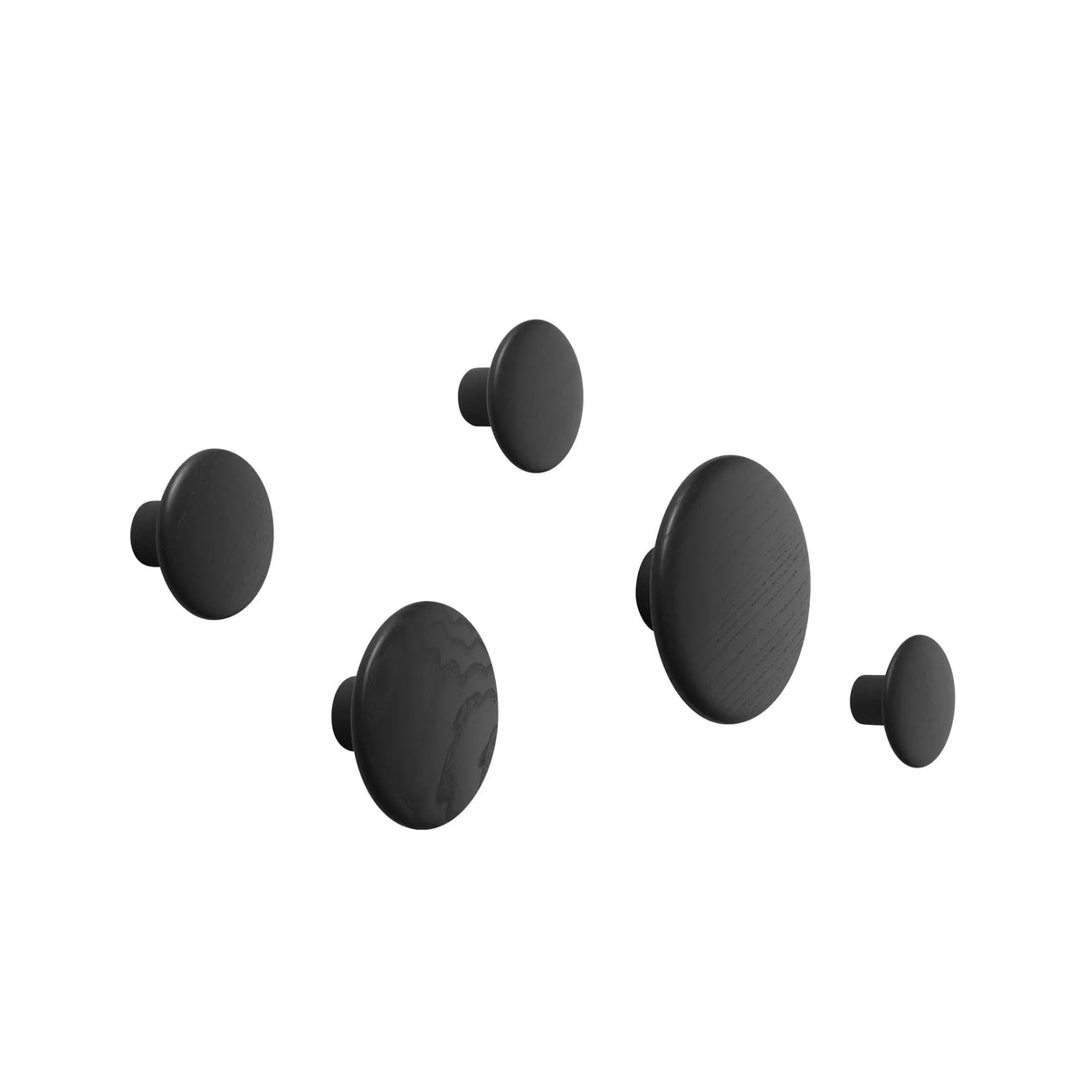 Muuto Dots ripustin 5 kpl musta - Laatukaluste