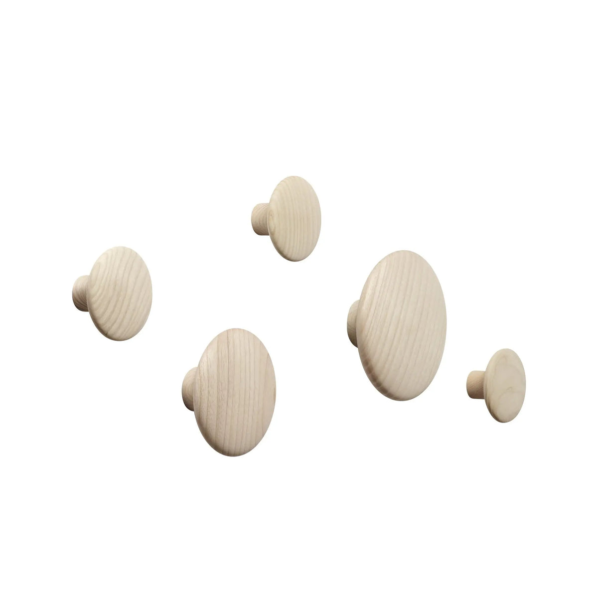 Muuto Dots ripustin 5 kpl tammi - Laatukaluste
