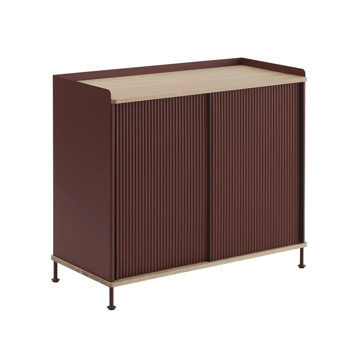 Muuto Enfold senkki 100cm tammi/tummanpunainen Muuto