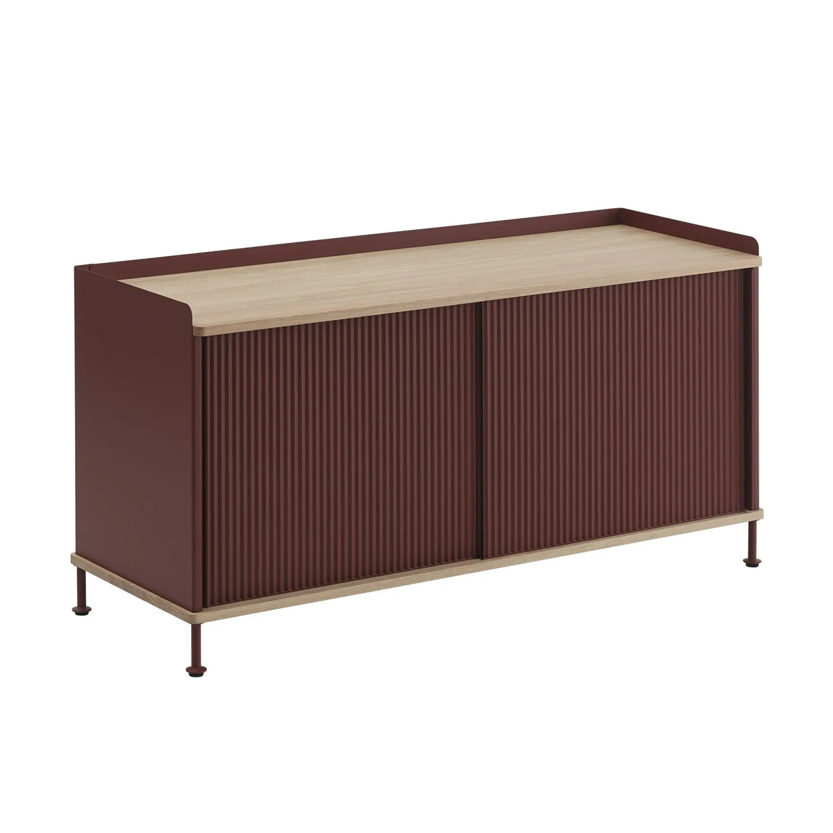 Muuto Enfold senkki 124cm tammi/tummanpunainen Muuto