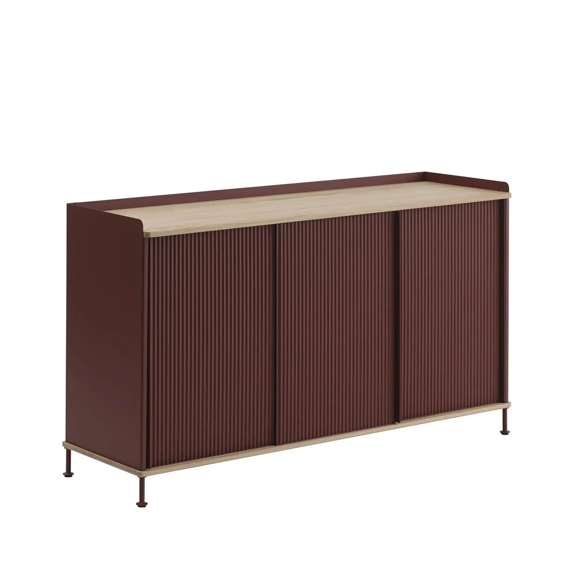 Muuto Enfold senkki 148cm tammi/tummanpunainen Muuto