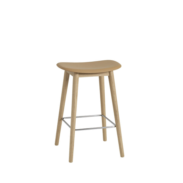 Muuto Fiber baarituoli, tammijalat, tammi/okra - Laatukaluste