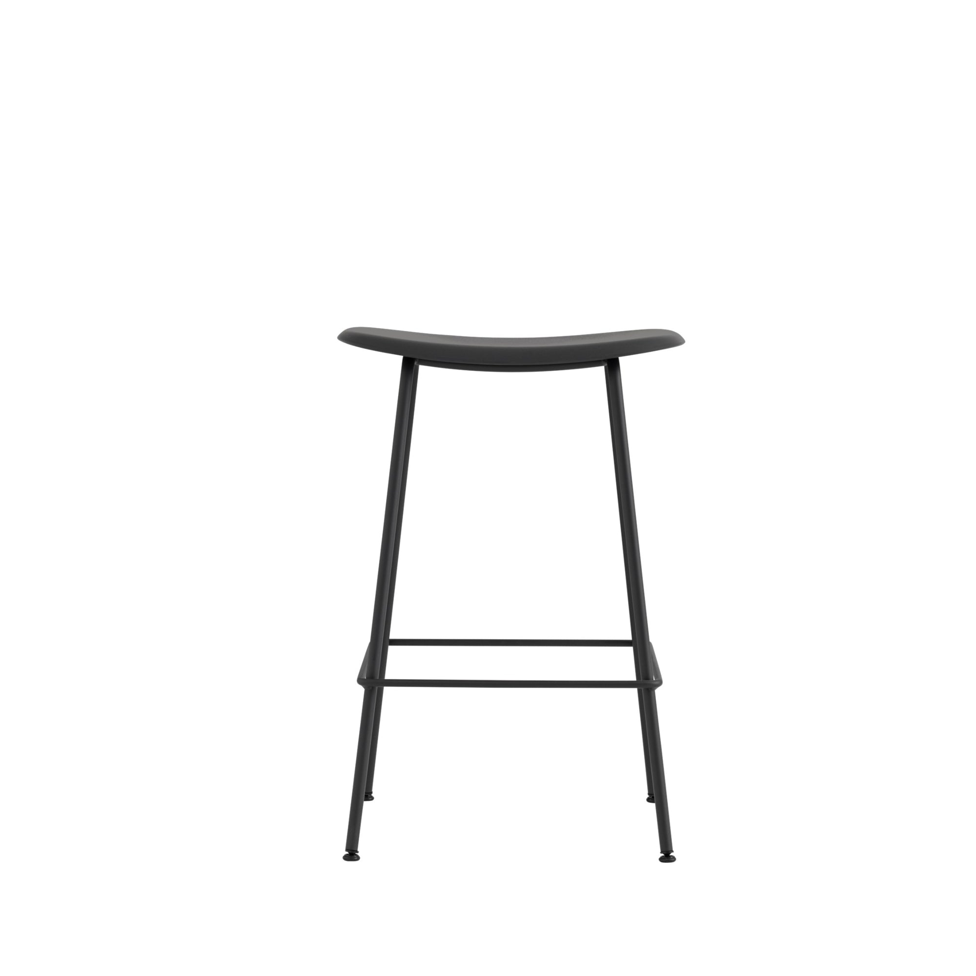 Muuto Fiber baarituoli, teräsjalat, musta - Laatukaluste