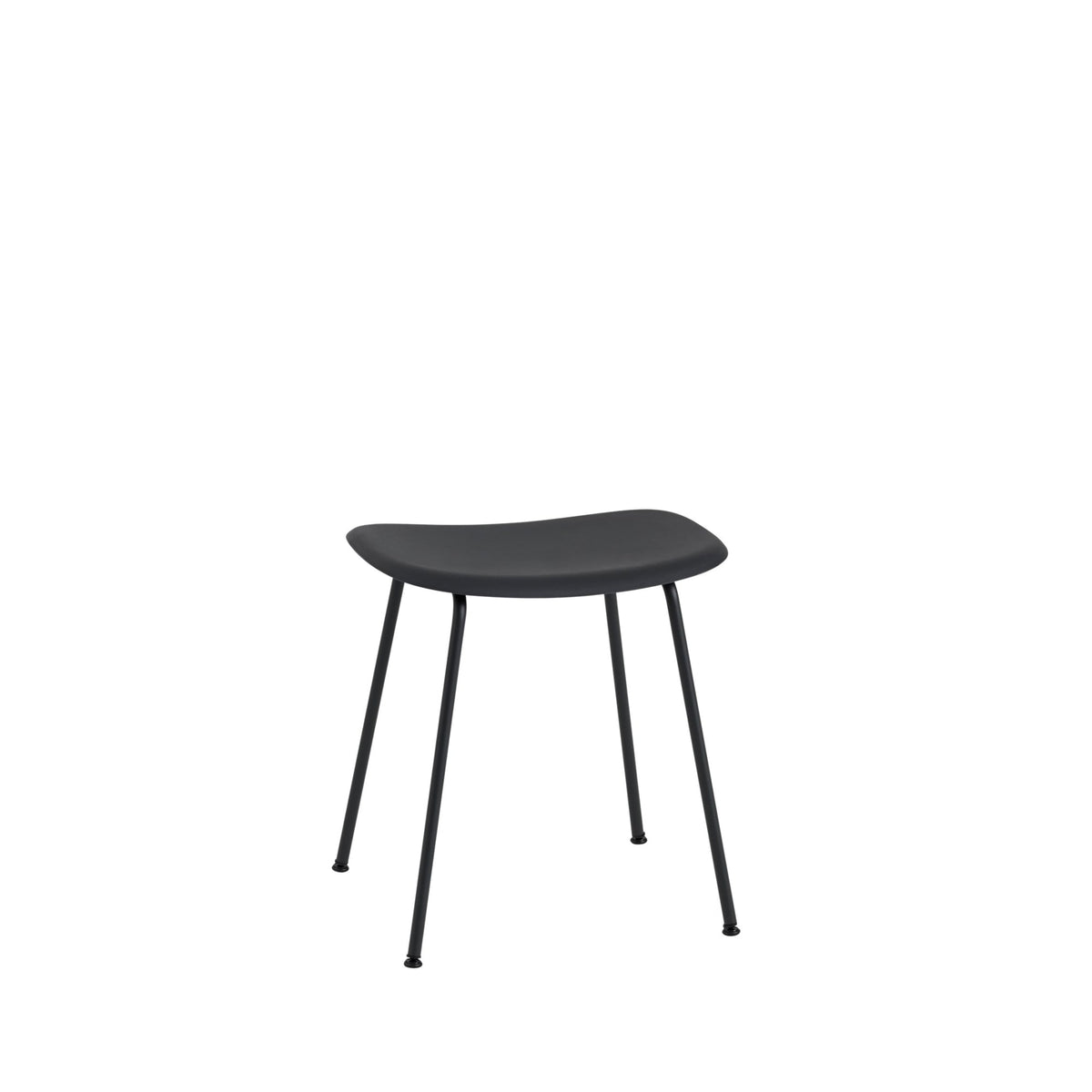 Muuto Fiber jakkara, teräsjalat, musta - Laatukaluste