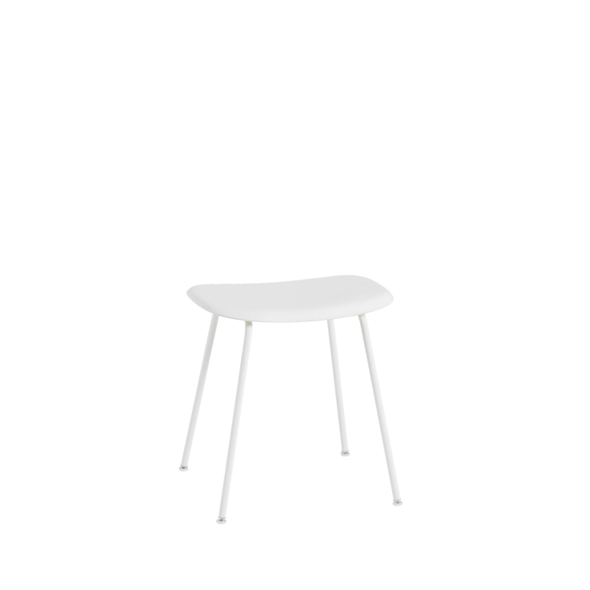 Muuto Fiber jakkara, teräsjalat, valkoinen - Laatukaluste