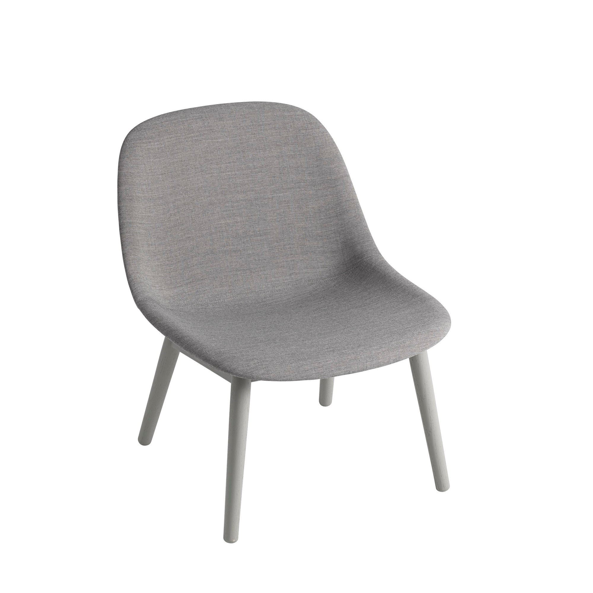 Muuto Fiber lounge tuoli, tammijalat, harmaa/Remix 133 - Laatukaluste