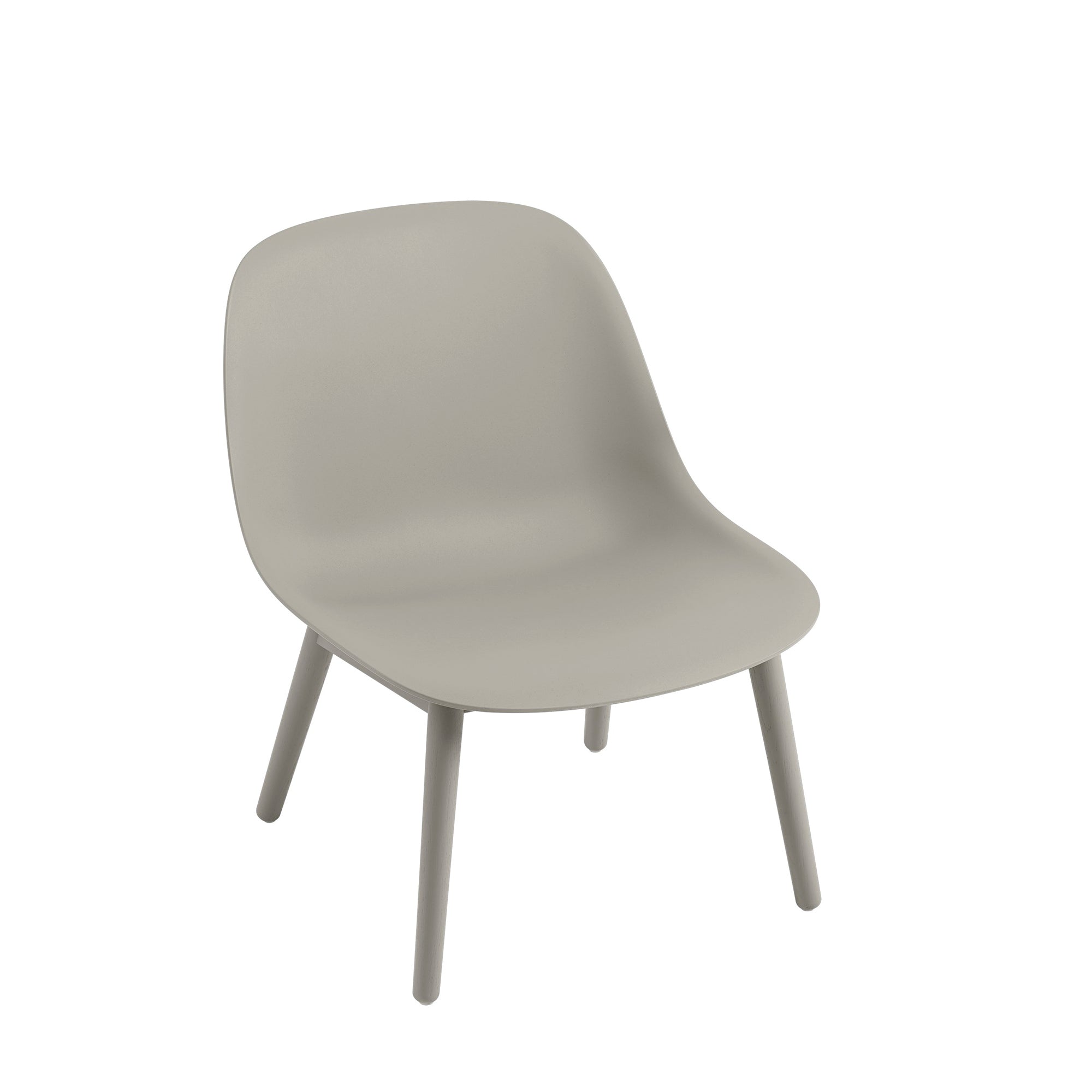 Muuto Fiber lounge tuoli, tammijalat, harmaa/harmaa - Laatukaluste