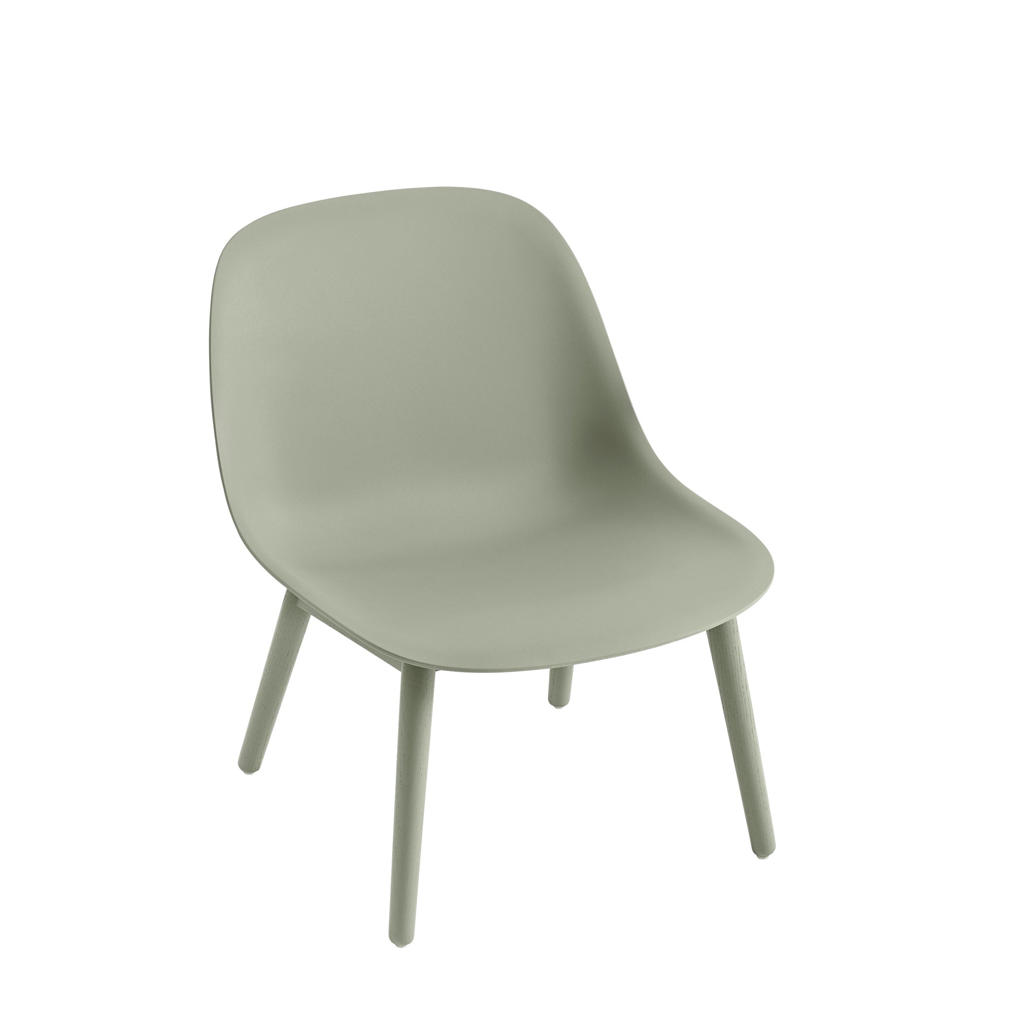Muuto Fiber lounge tuoli, tammijalat, vihreä - Laatukaluste