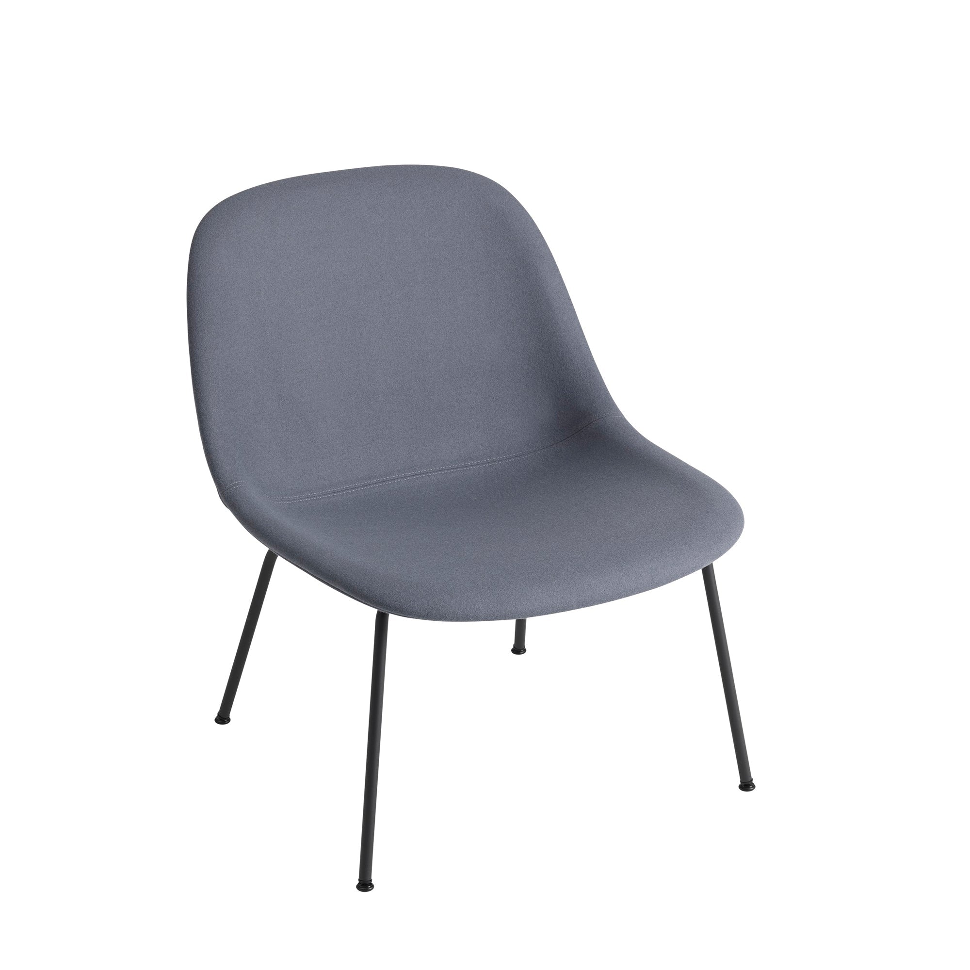 Muuto Fiber lounge tuoli, teräsjalat, musta/Divina 154 - Laatukaluste