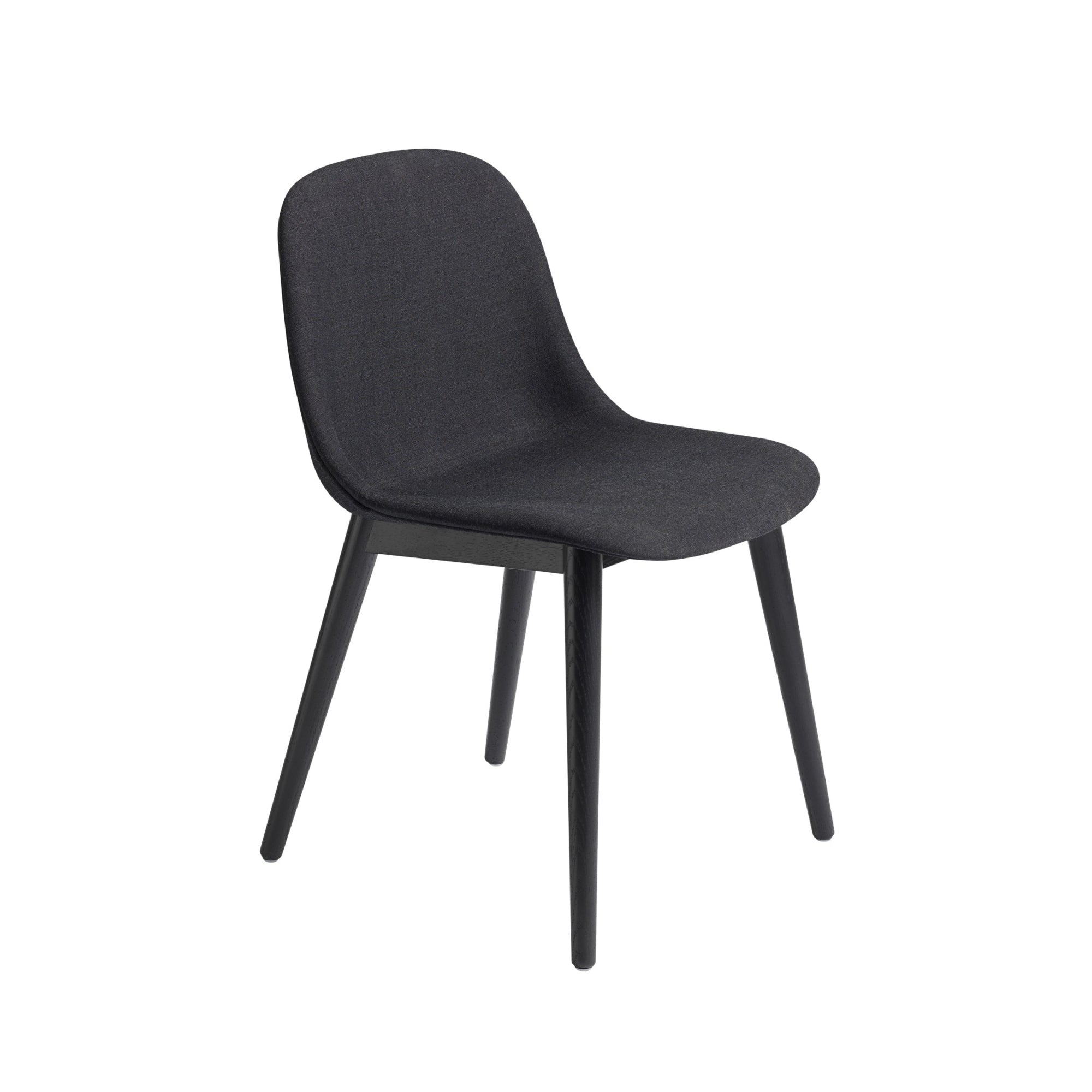 Muuto Fiber tuoli, tammijalat, musta/Remix 183 - Laatukaluste