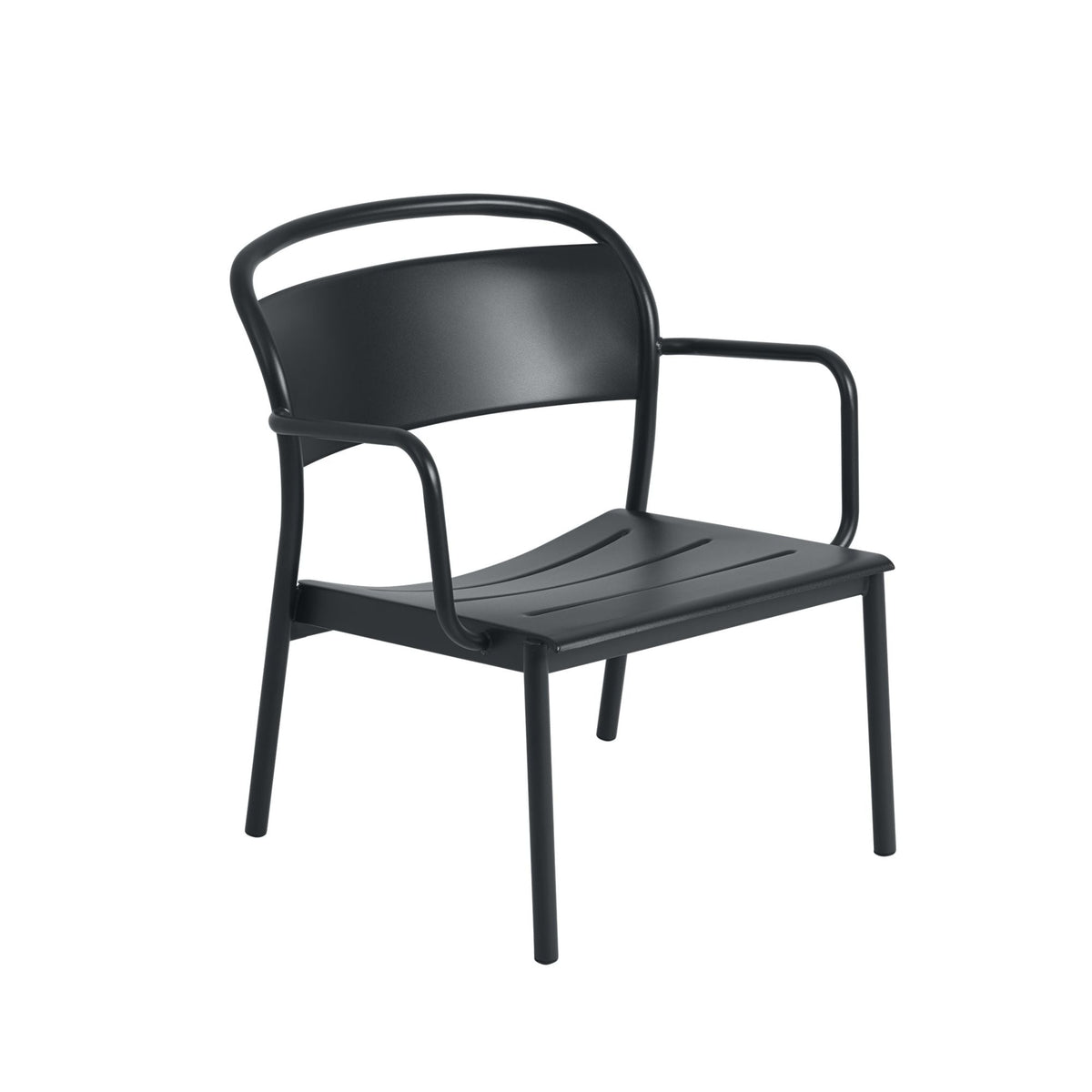 Muuto Linear Steel Lounge nojatuoli musta Muuto