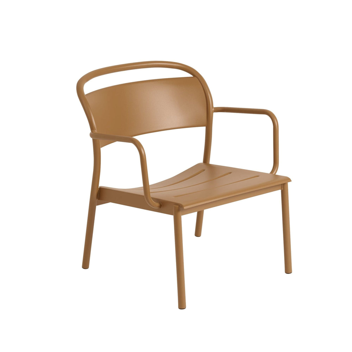 Muuto Linear Steel Lounge nojatuoli poltettu oranssi Muuto