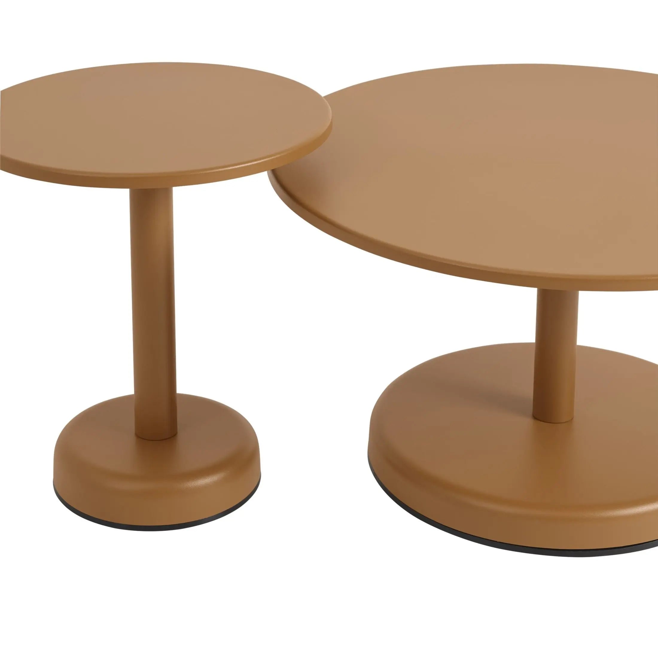 Muuto Linear Steel sohvapöytä Ø70 poltettu oranssi Muuto