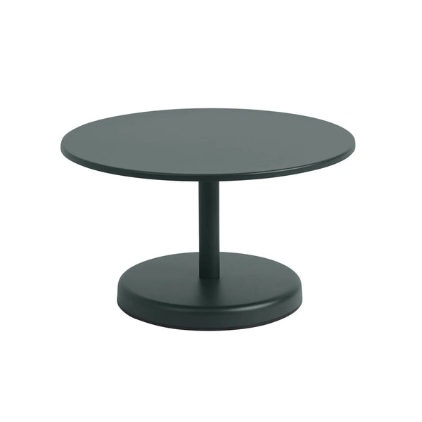 Muuto Linear Steel sohvapöytä Ø70 tummanvihreä Muuto
