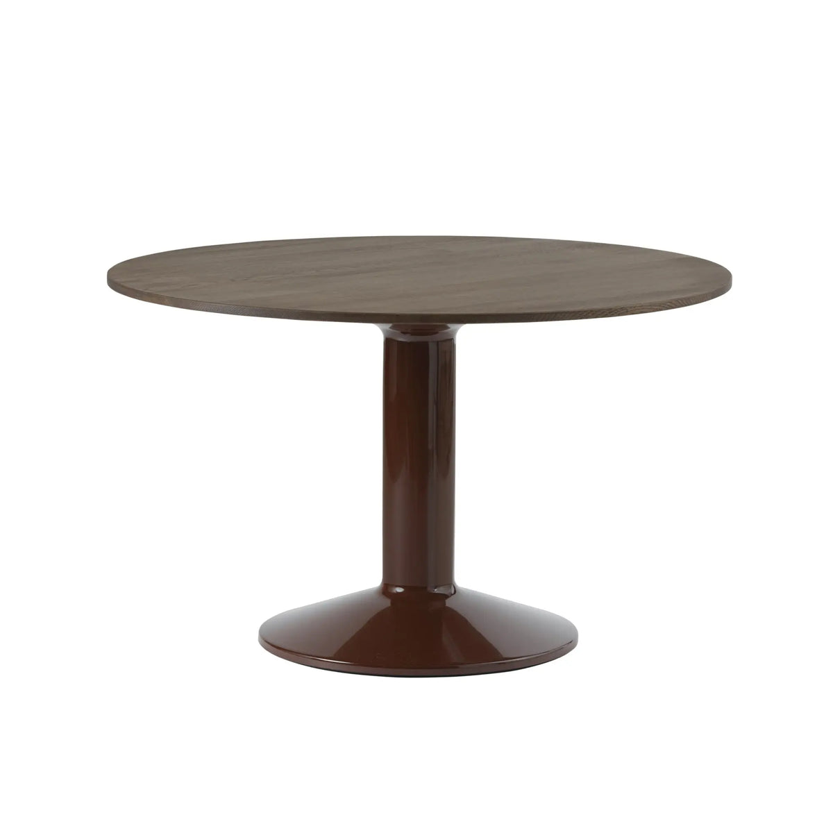 Muuto Midst pöytä Ø120 tummanpunainen/tumma tammi - Laatukaluste