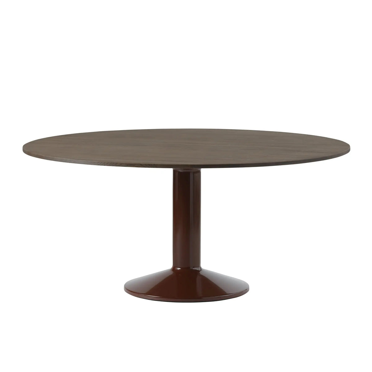 Muuto Midst pöytä Ø160 tummanpunainen/tumma tammi - Laatukaluste