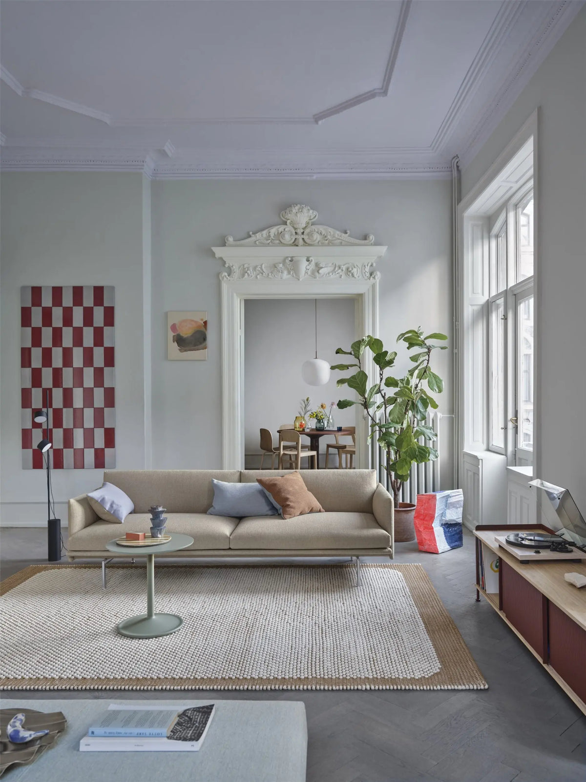 Muuto Mingle tyyny 45x45 kupari/vaaleansininen Muuto