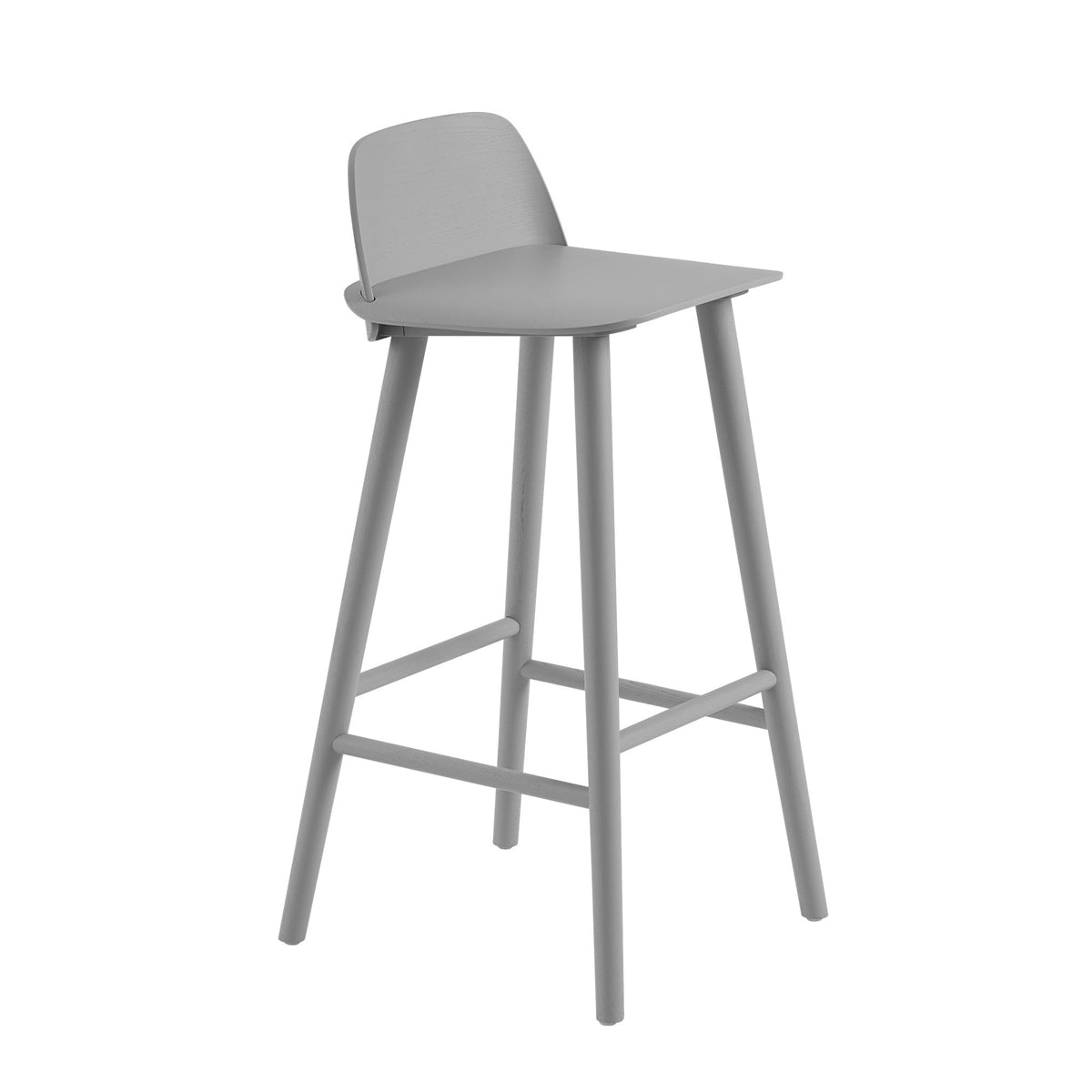 Muuto Nerd korkea baarituoli harmaa - Laatukaluste