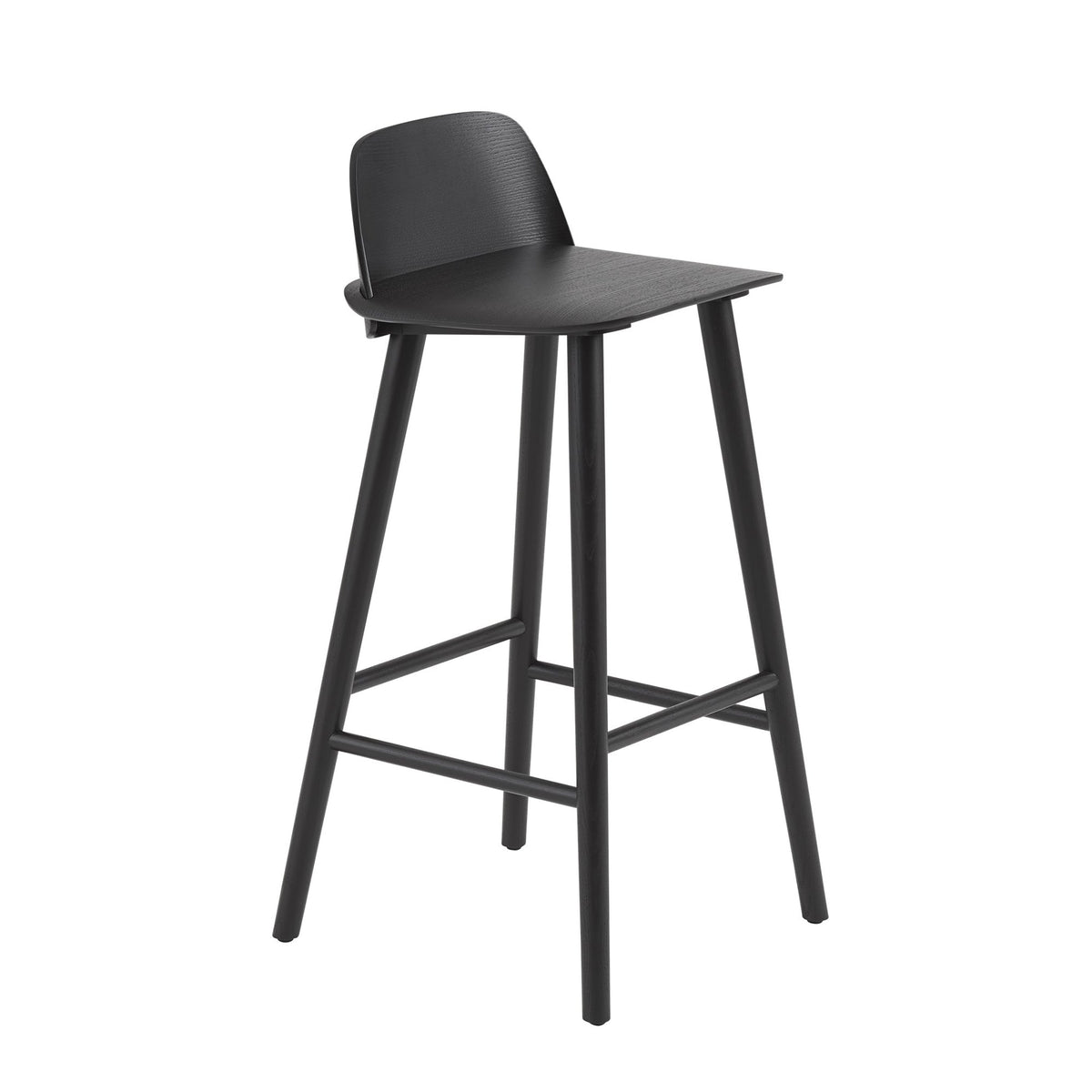 Muuto Nerd korkea baarituoli musta - Laatukaluste